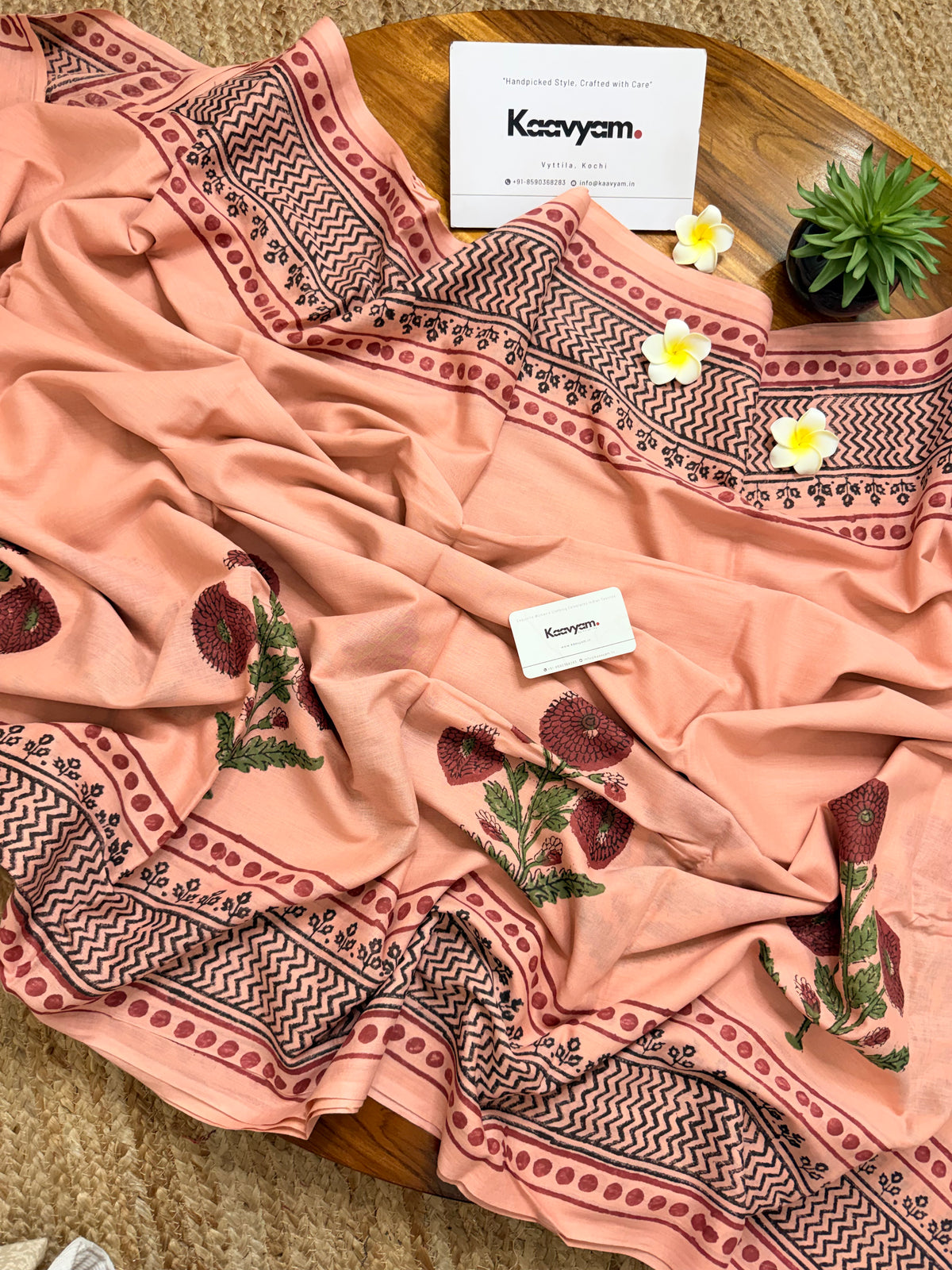 Peach Bloom Saree