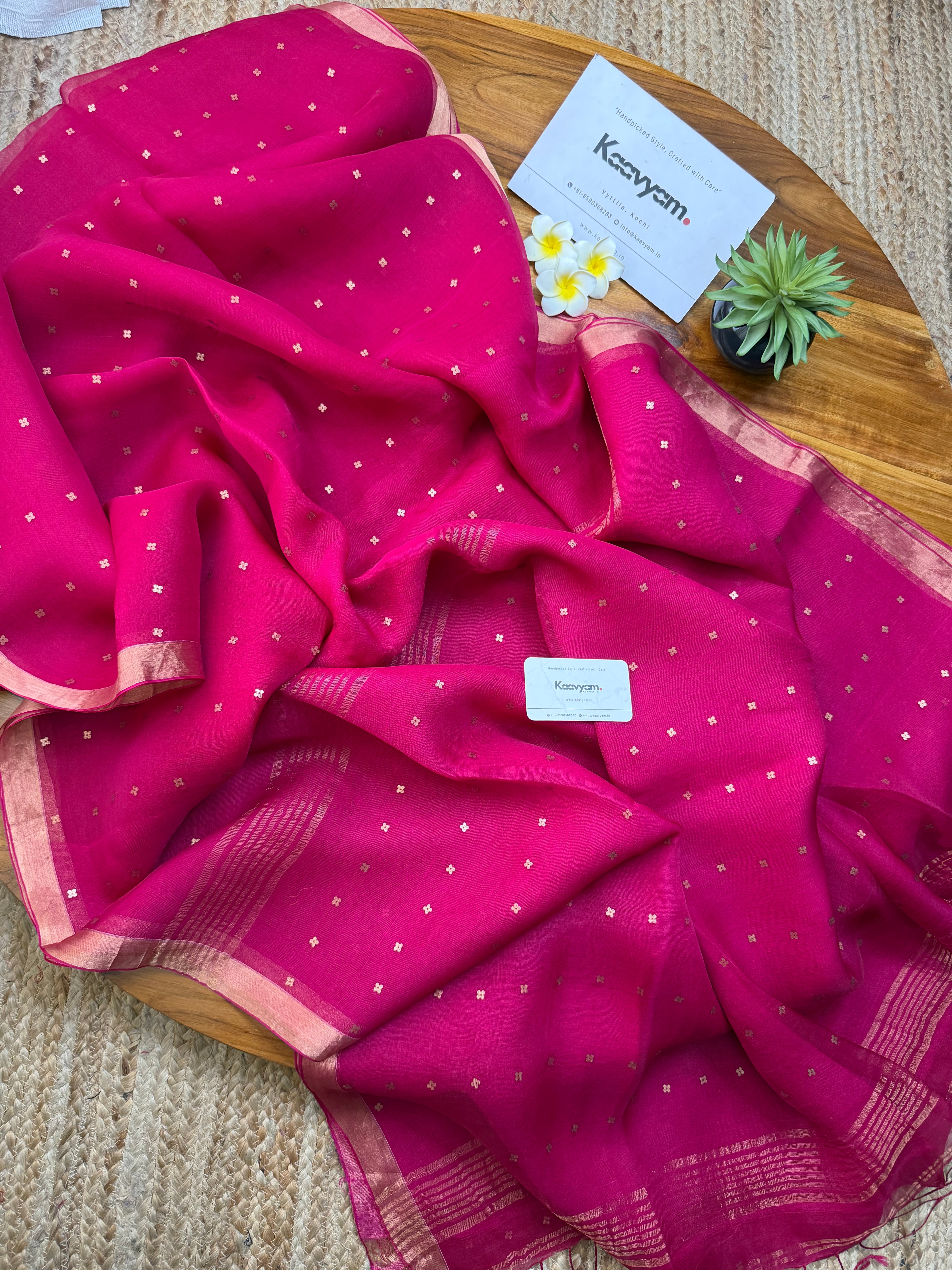 Resham Muslin Sequins Saree
