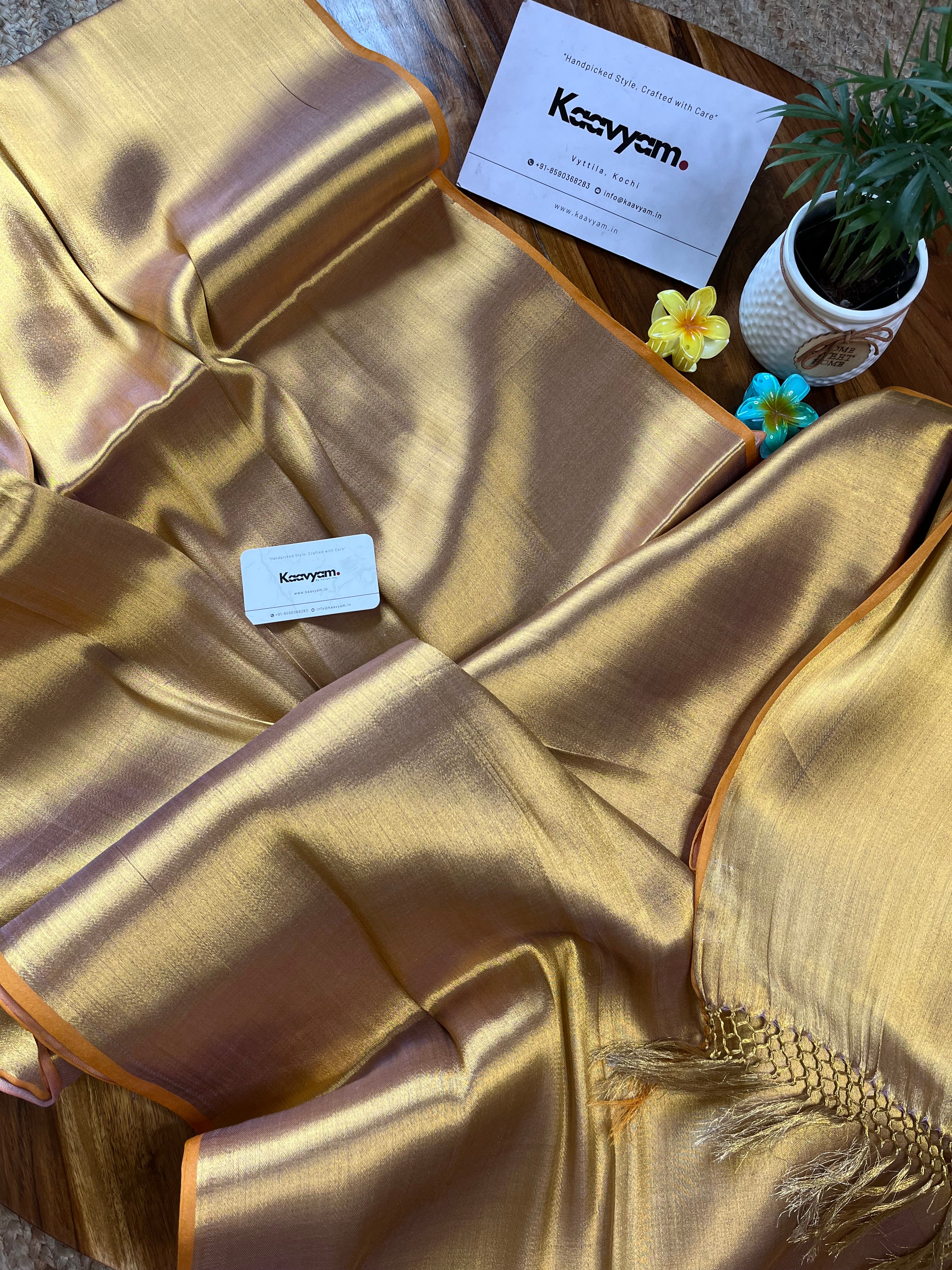 Twill Modal Tissue Silk Saree - Manka