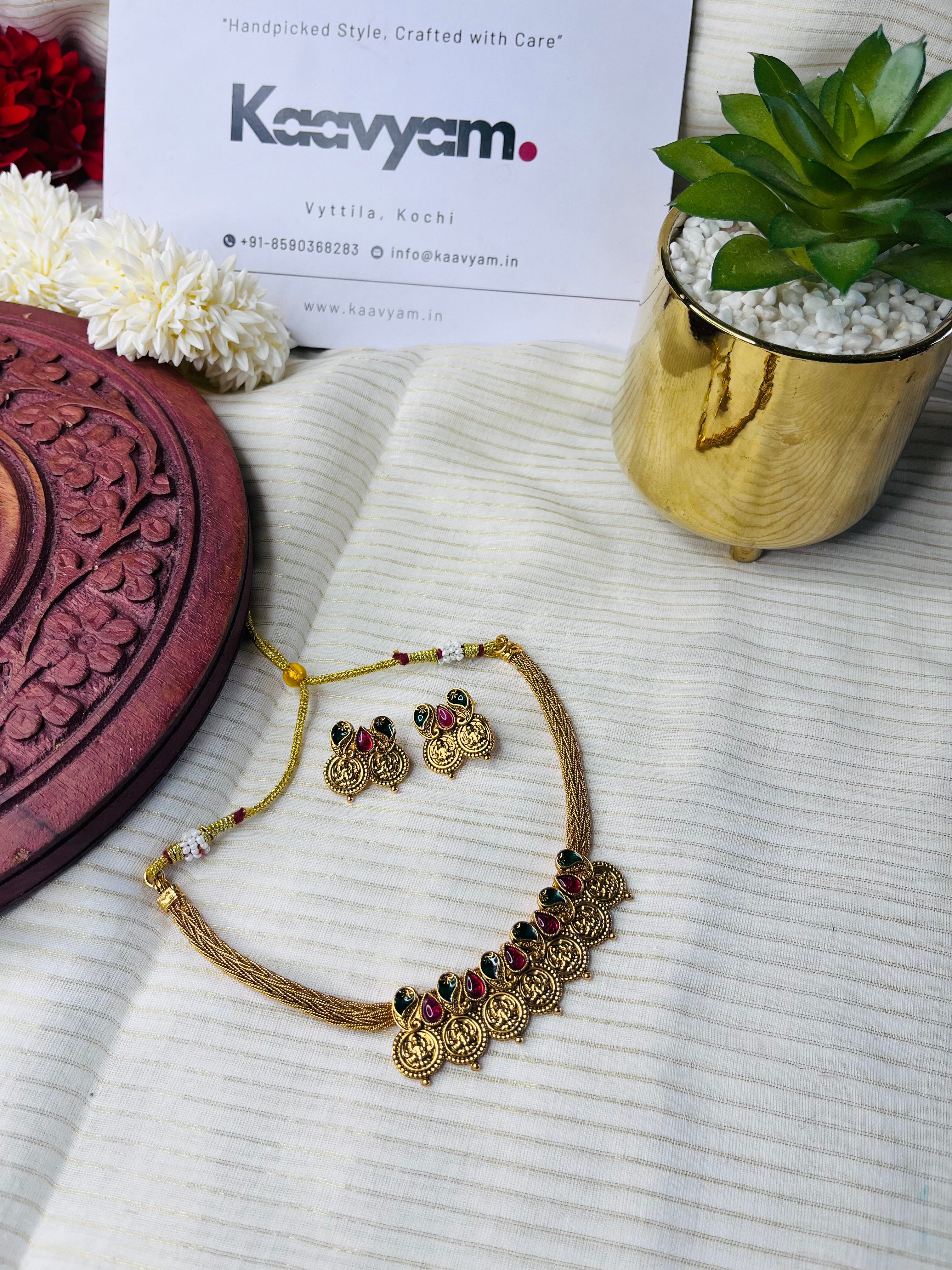 Coin Necklace & Earrings