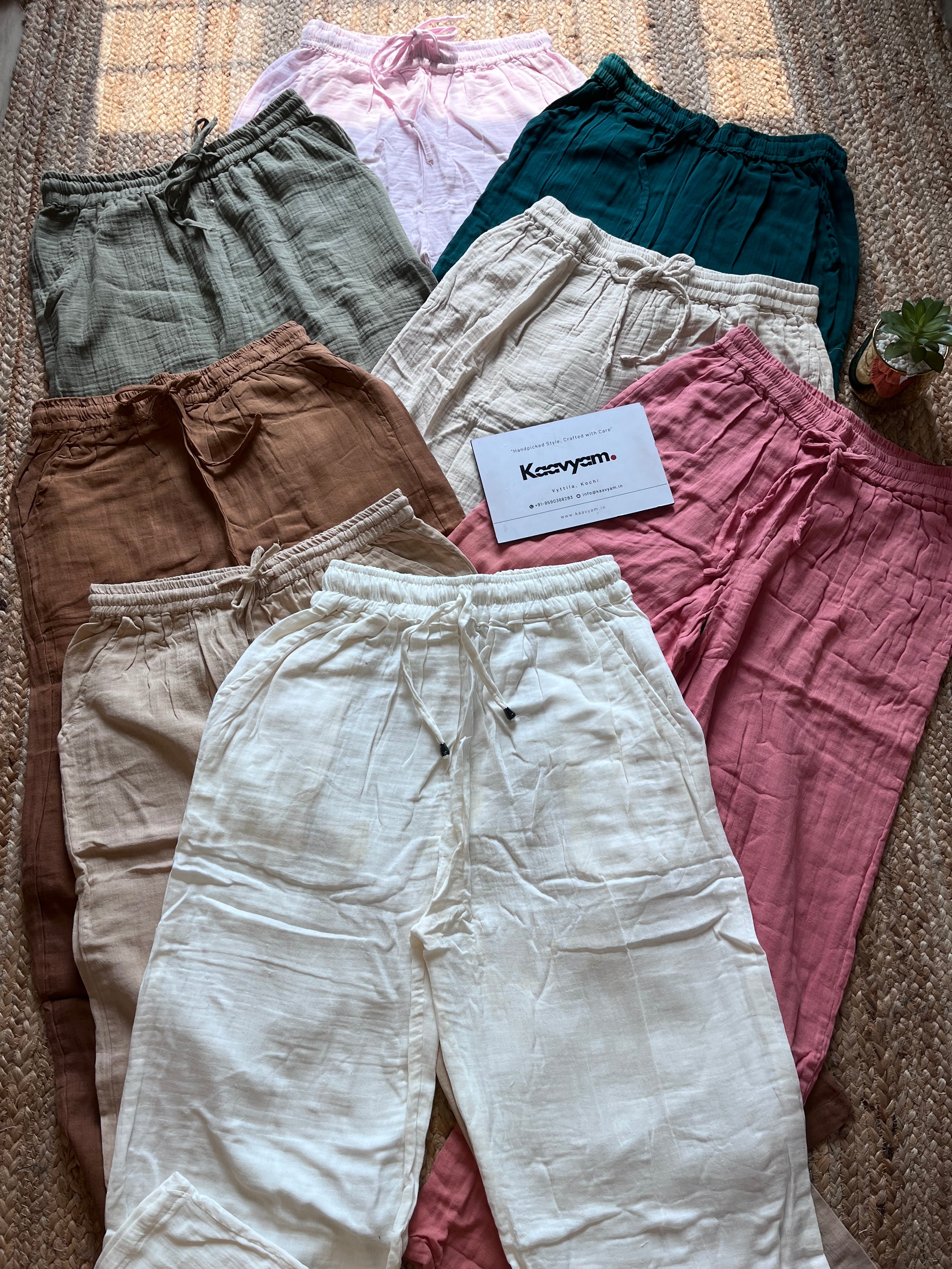 Straight fit Linen Pants