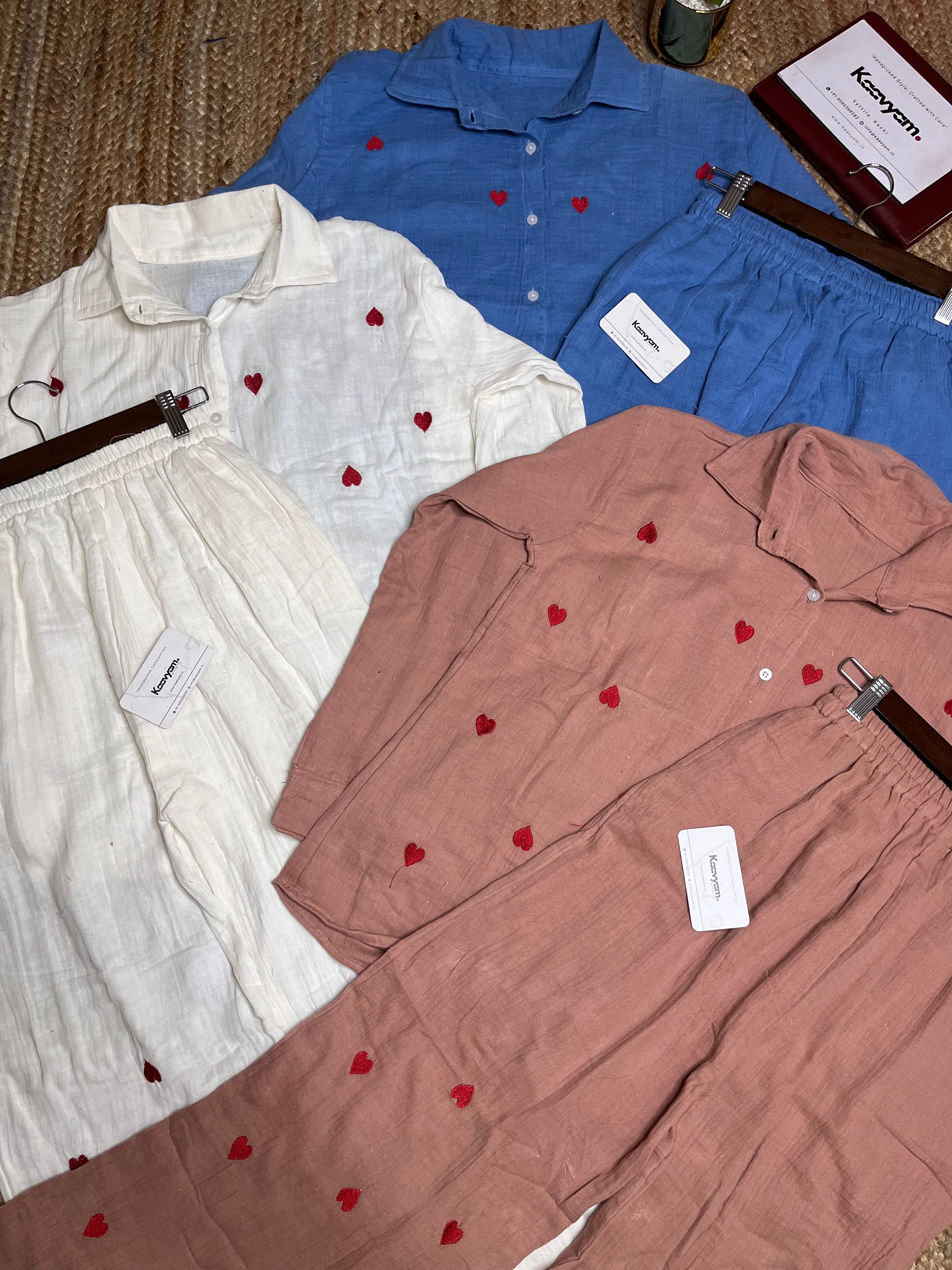 Heart Embroidery Coords