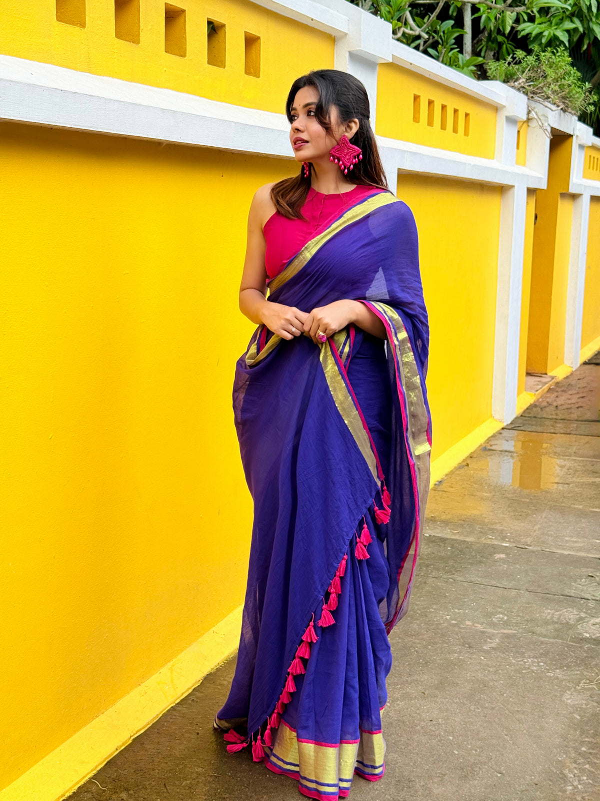 Mul Cotton Kara & Kasav Saree