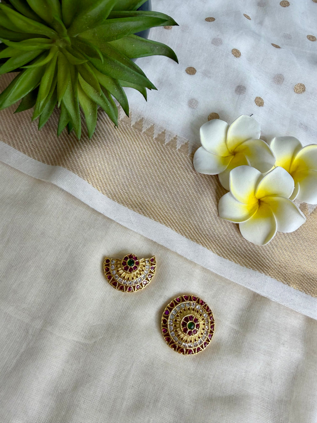 Flower Surya Chandra Hair Ornament