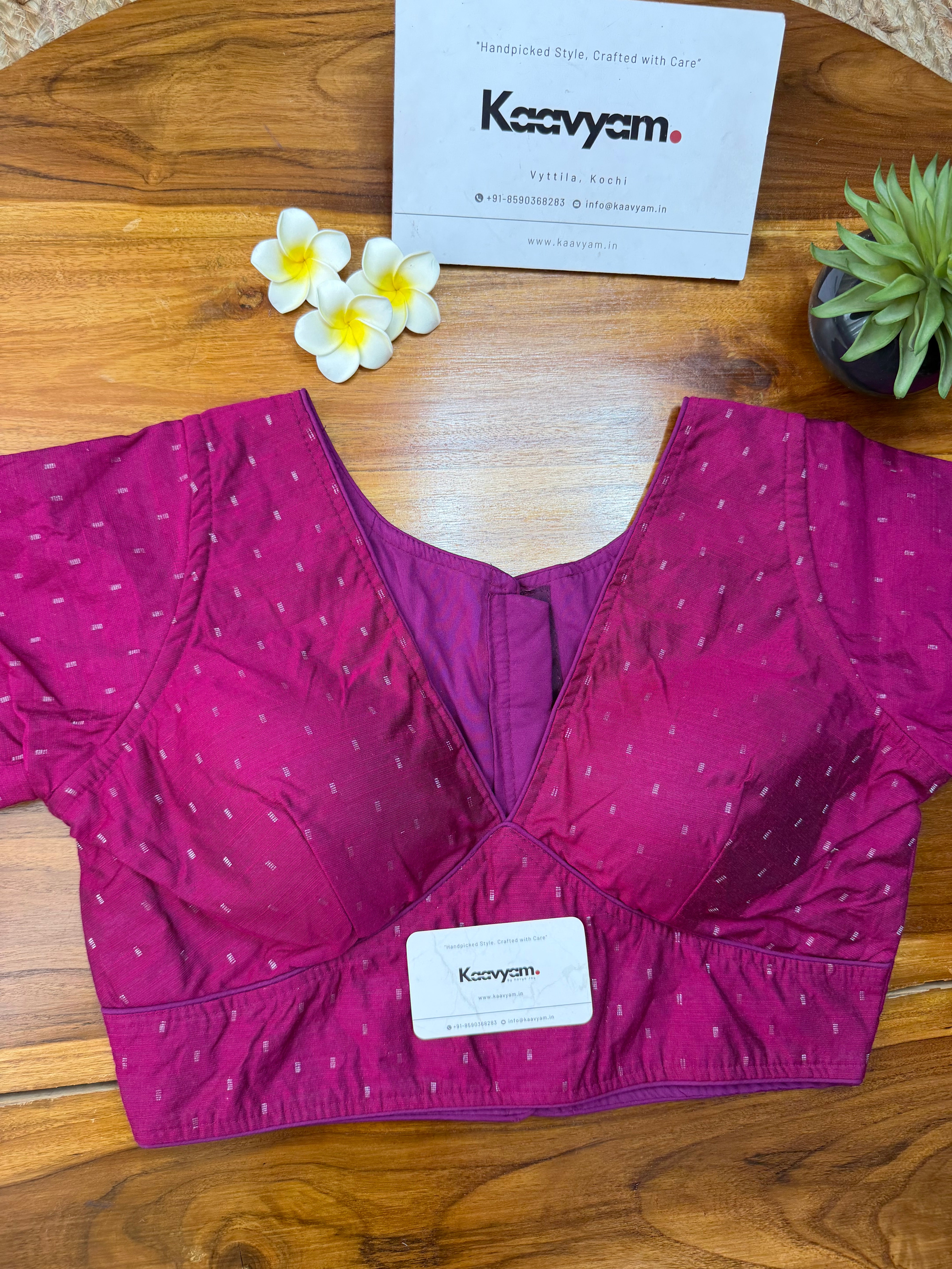 Cotton V Neck Blouse