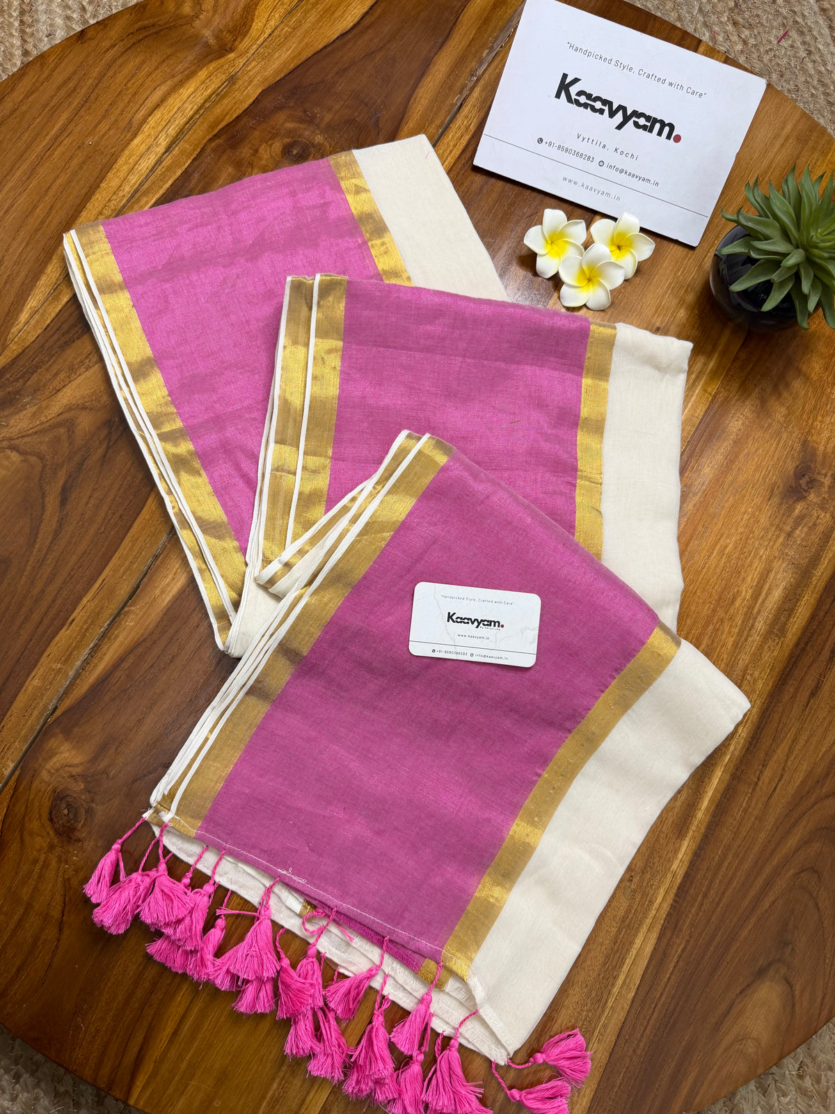 Golden Blush Saree