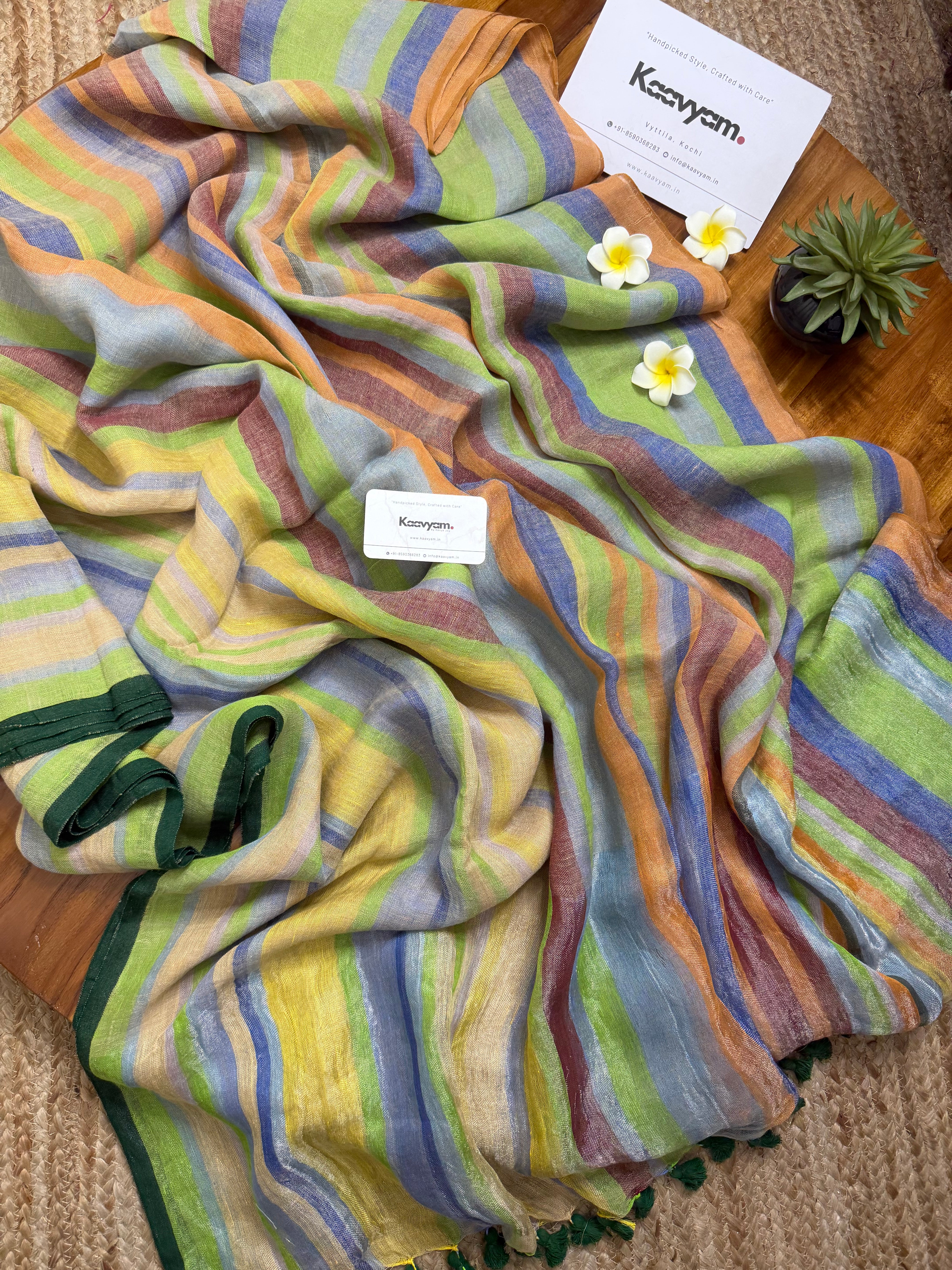 Pastel Patter Linen Saree