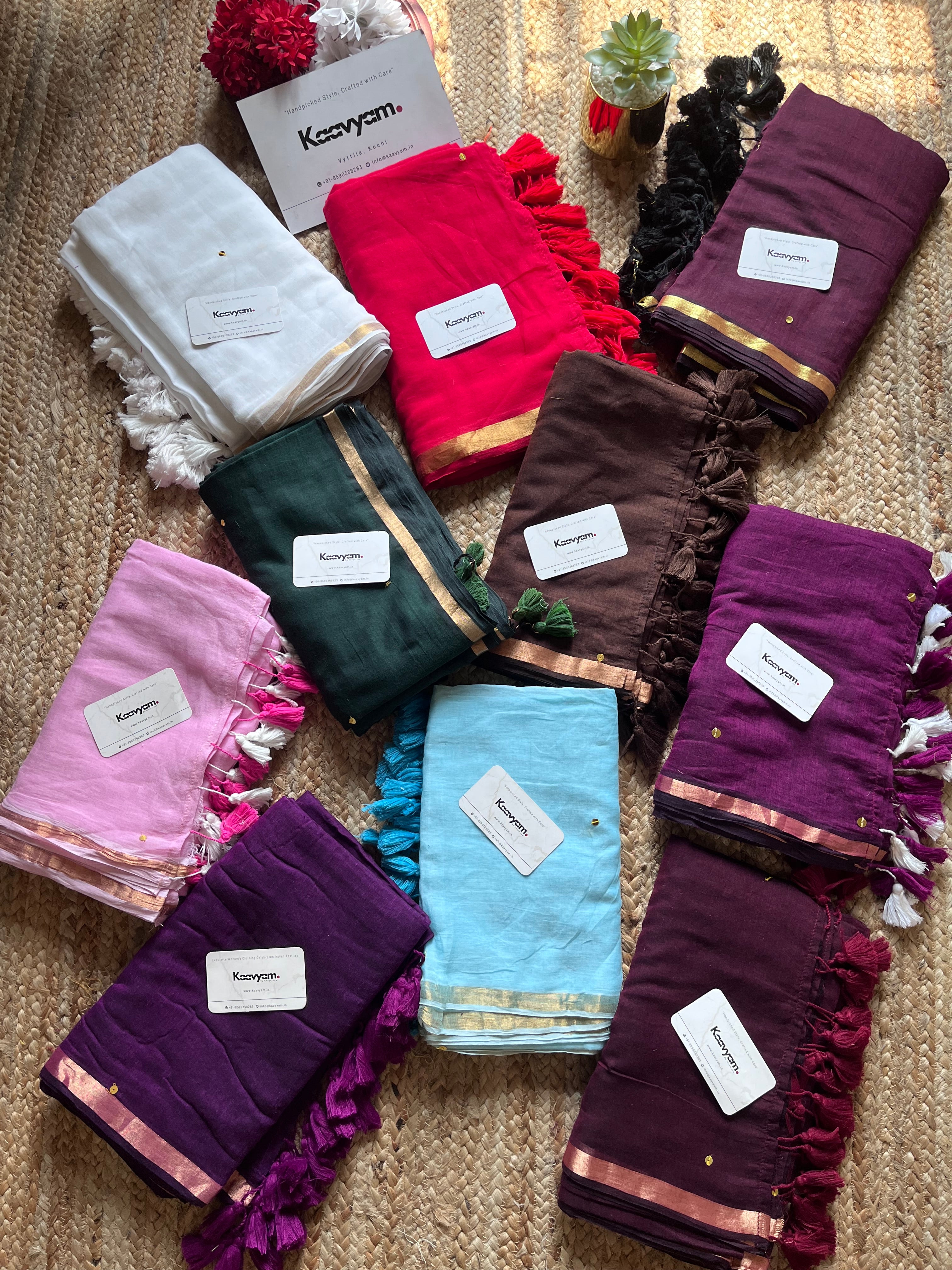 Goldy - Mul Cotton Sequin Saree