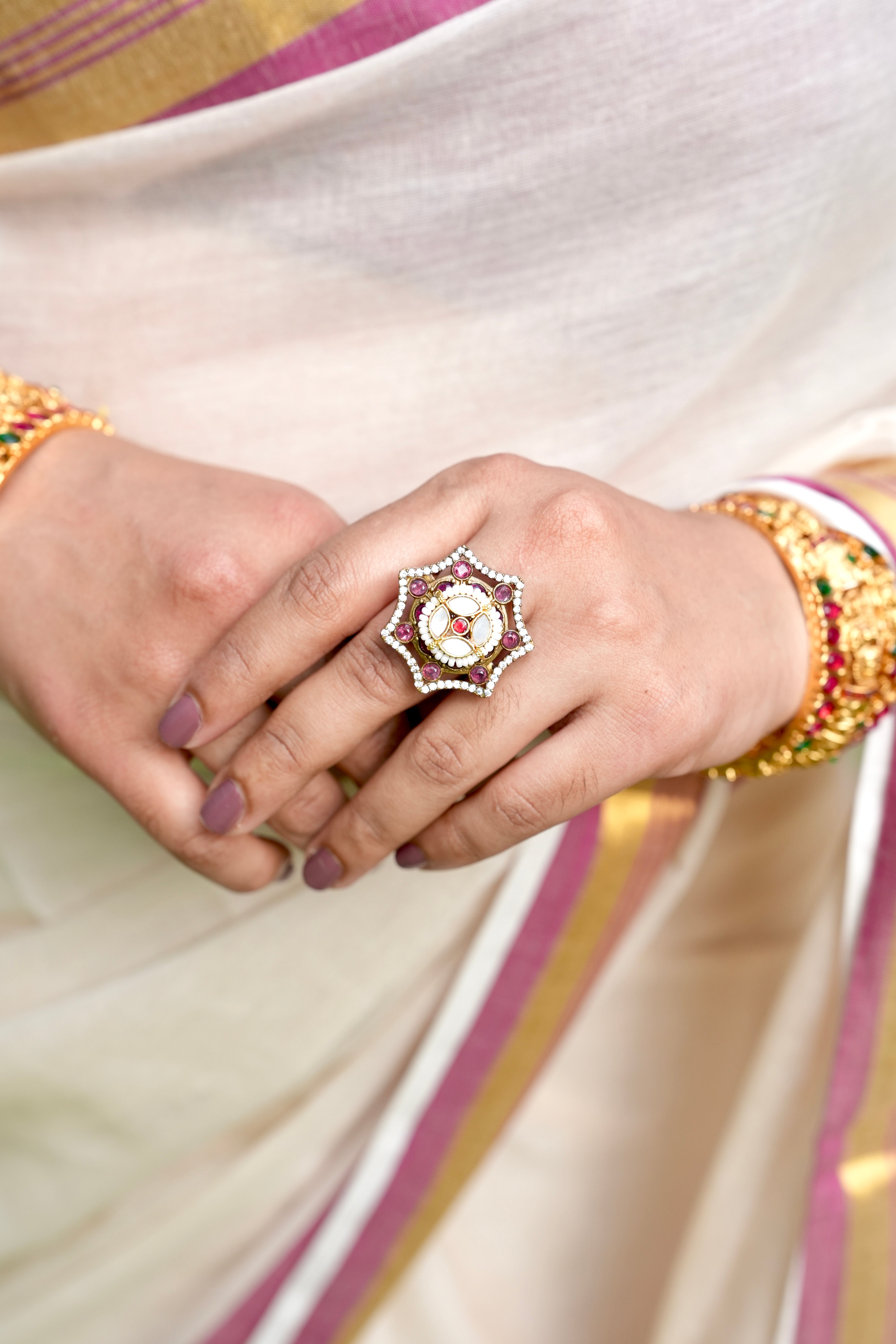 Kundan Nakshatra Ring