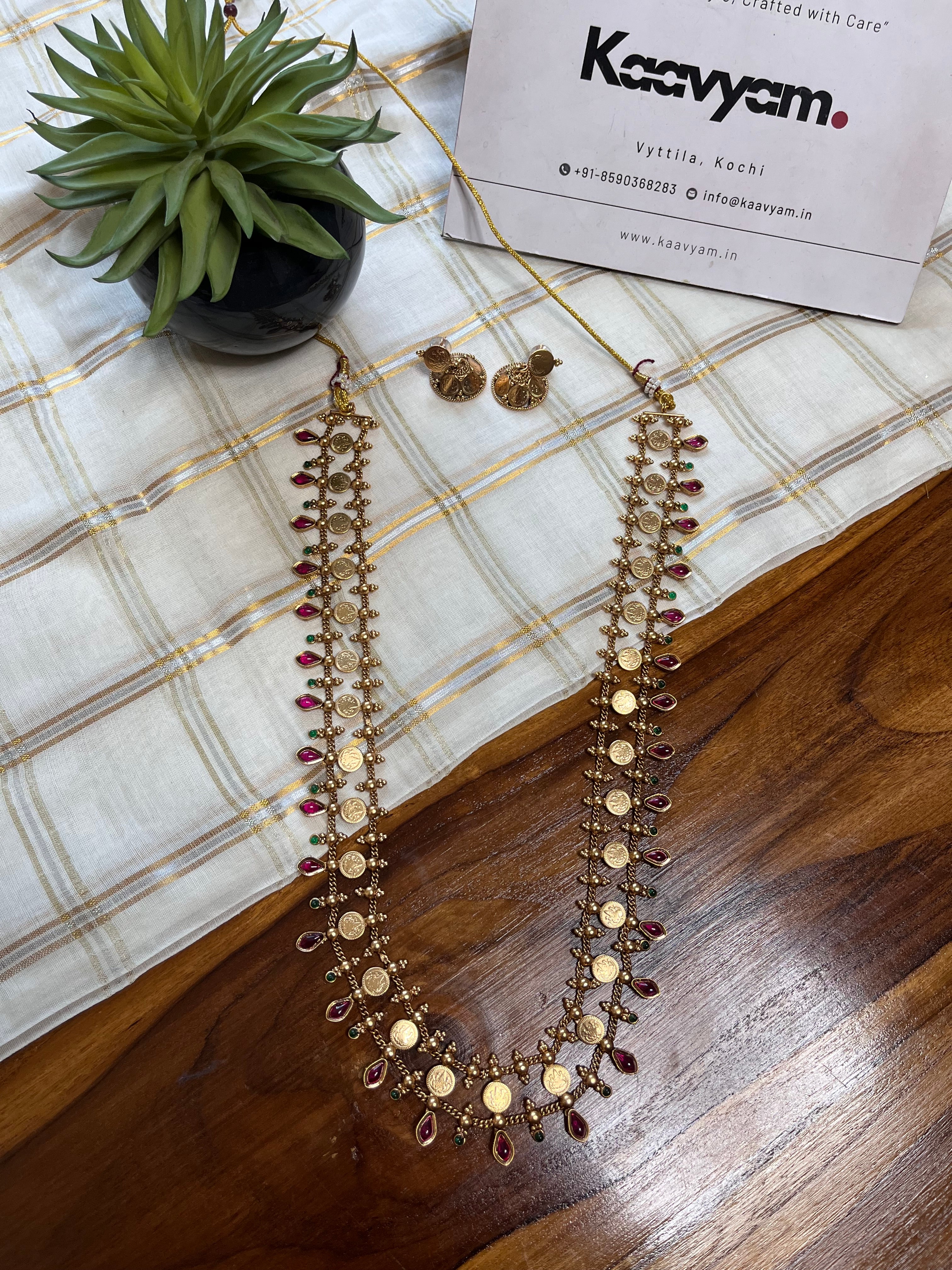 Coin Layer Haaram & Earrings