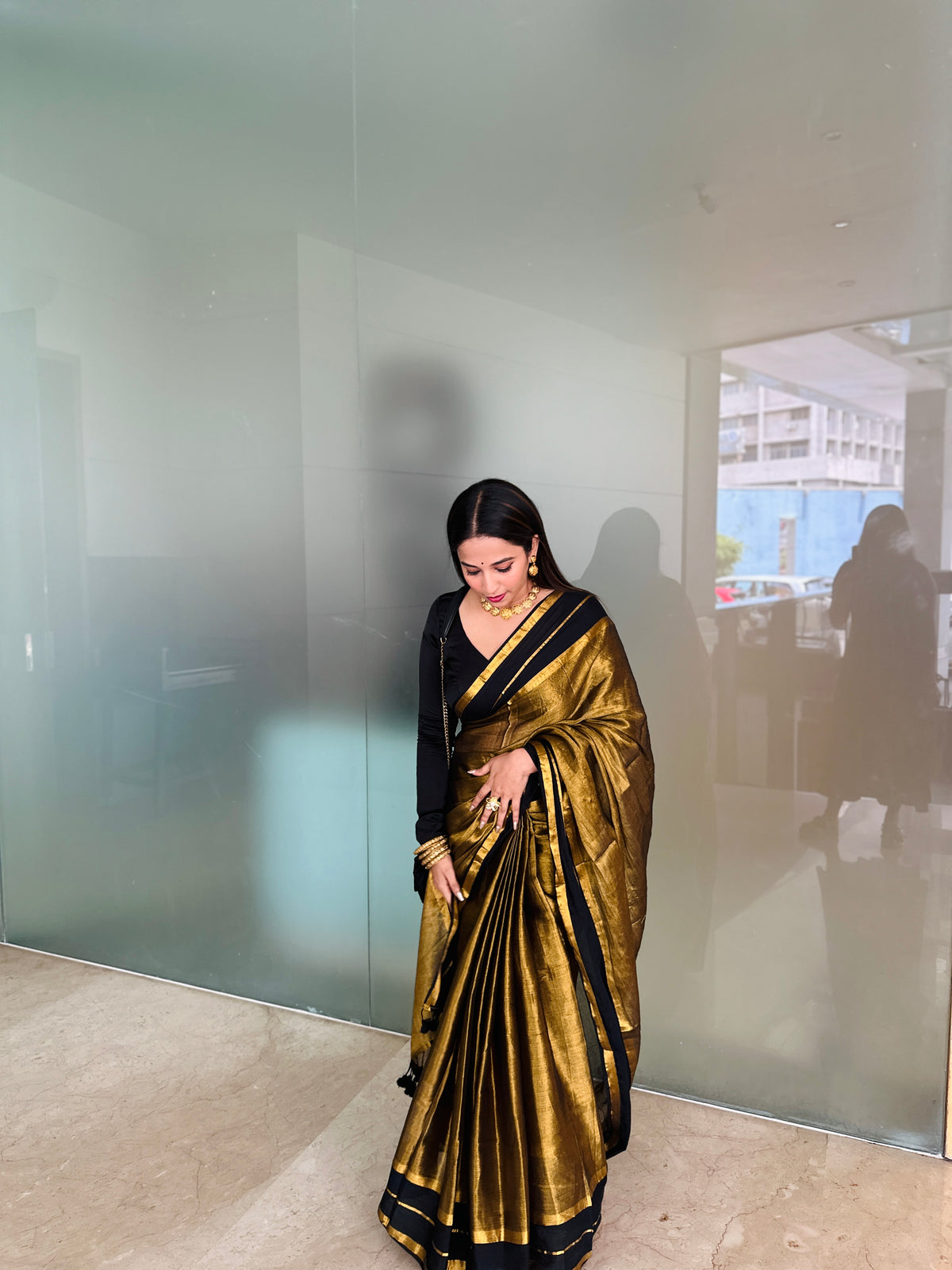 Tissue Mul cotton Saree