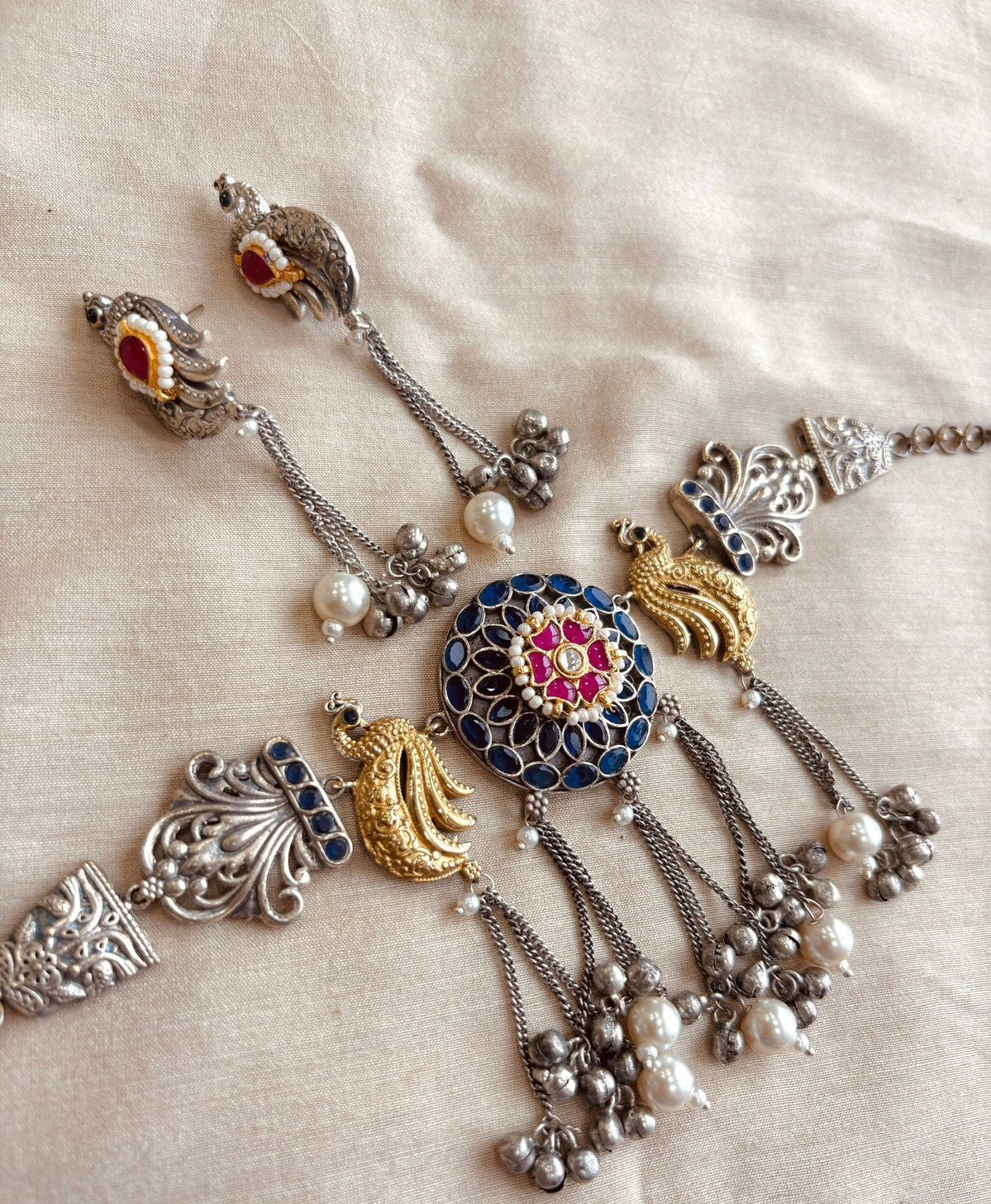 Ghungroo Hanging Duel Tone Choker