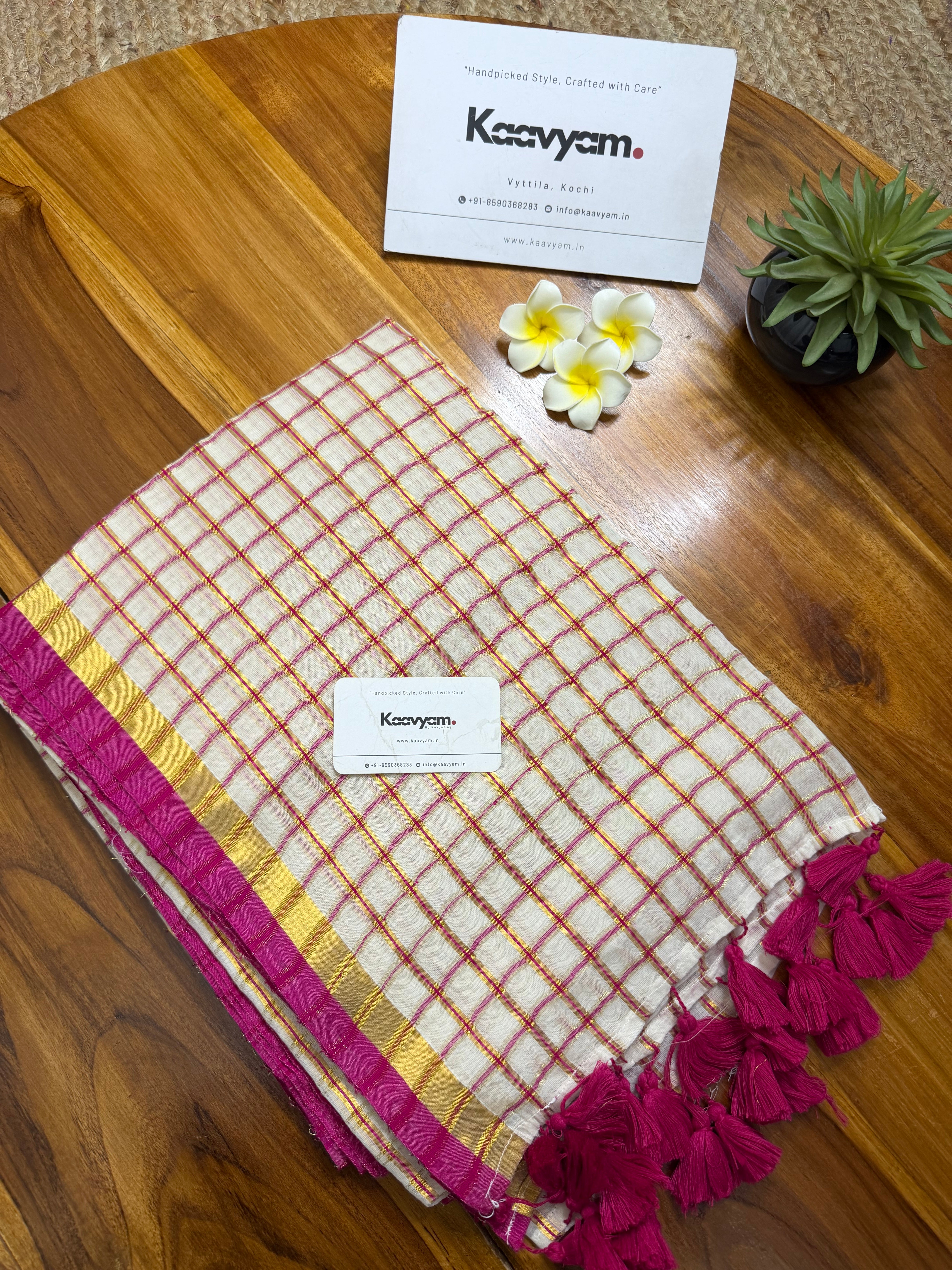 Rani Checks Mul Cotton Saree