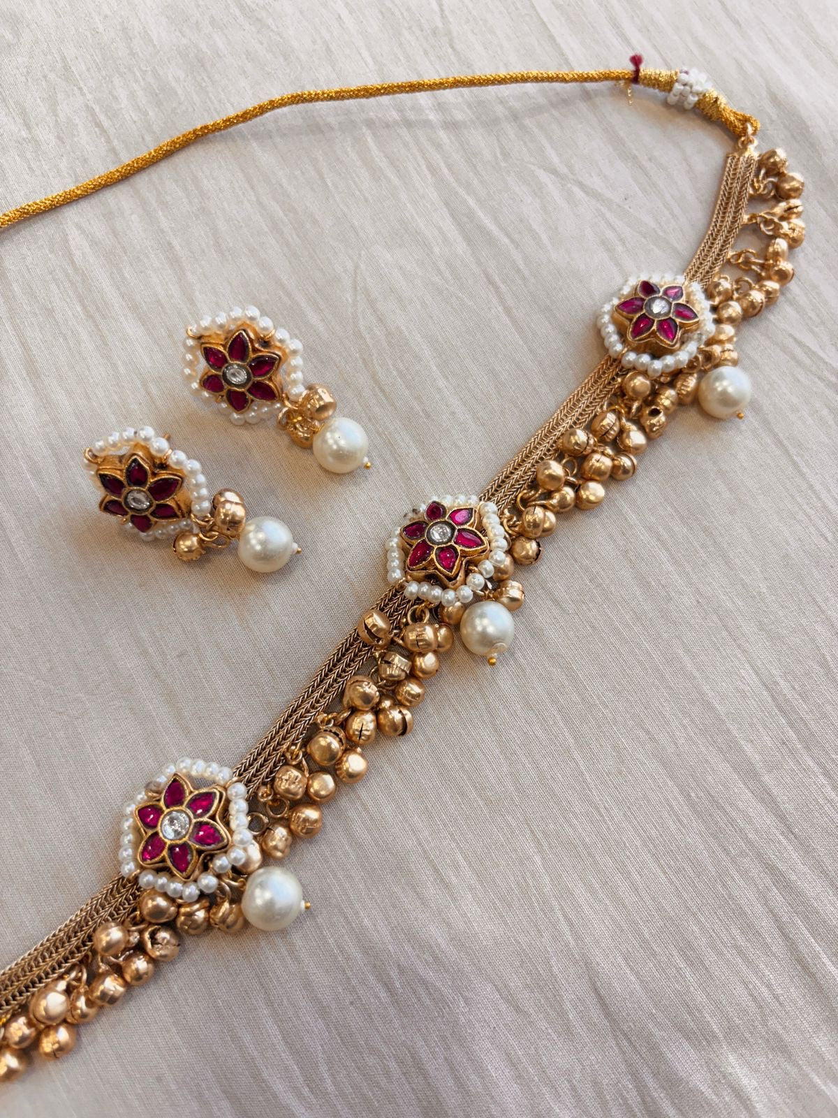Flower Ghungroo Choker