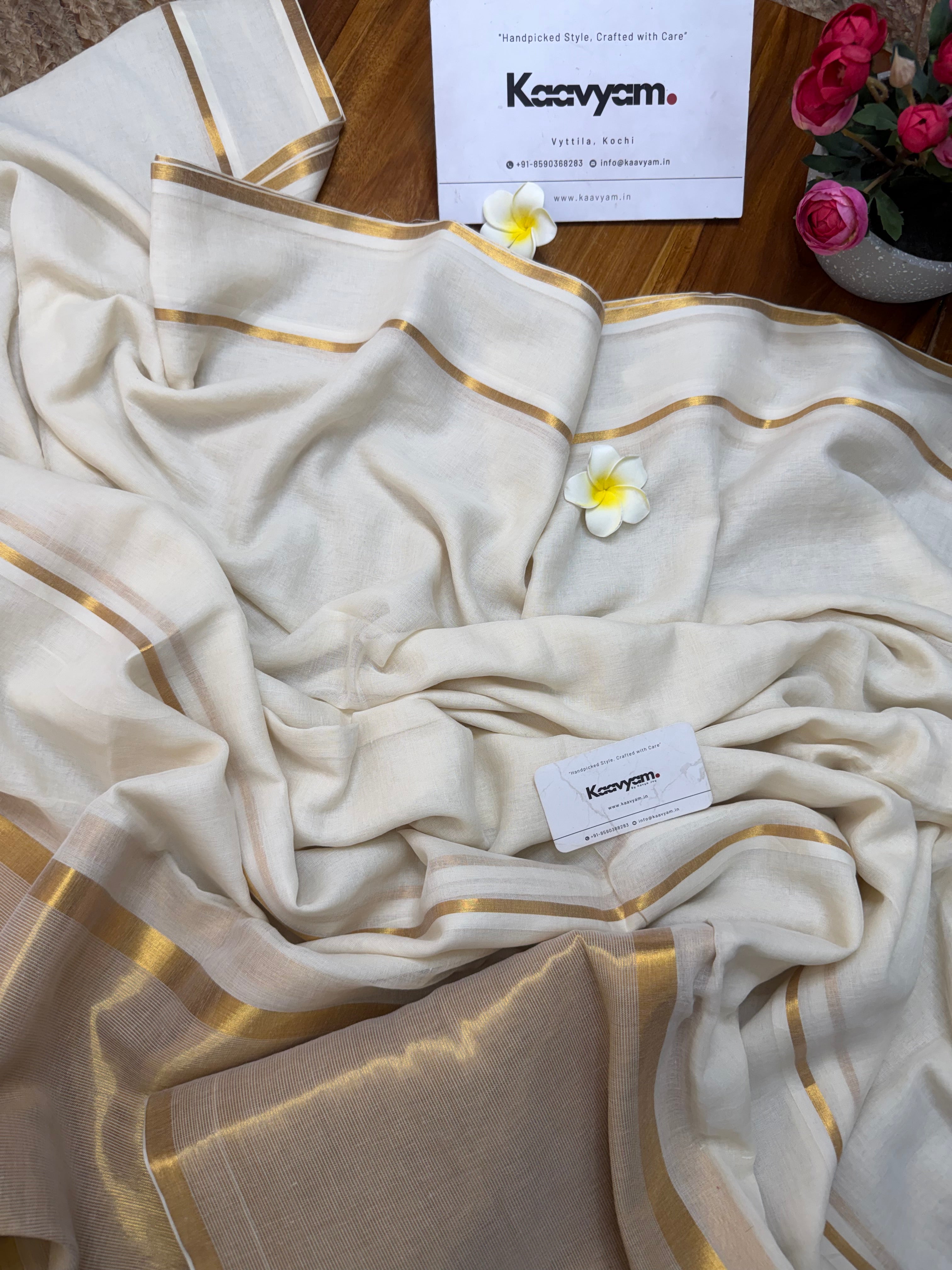 Thinkal Kasav Mul Cotton Saree