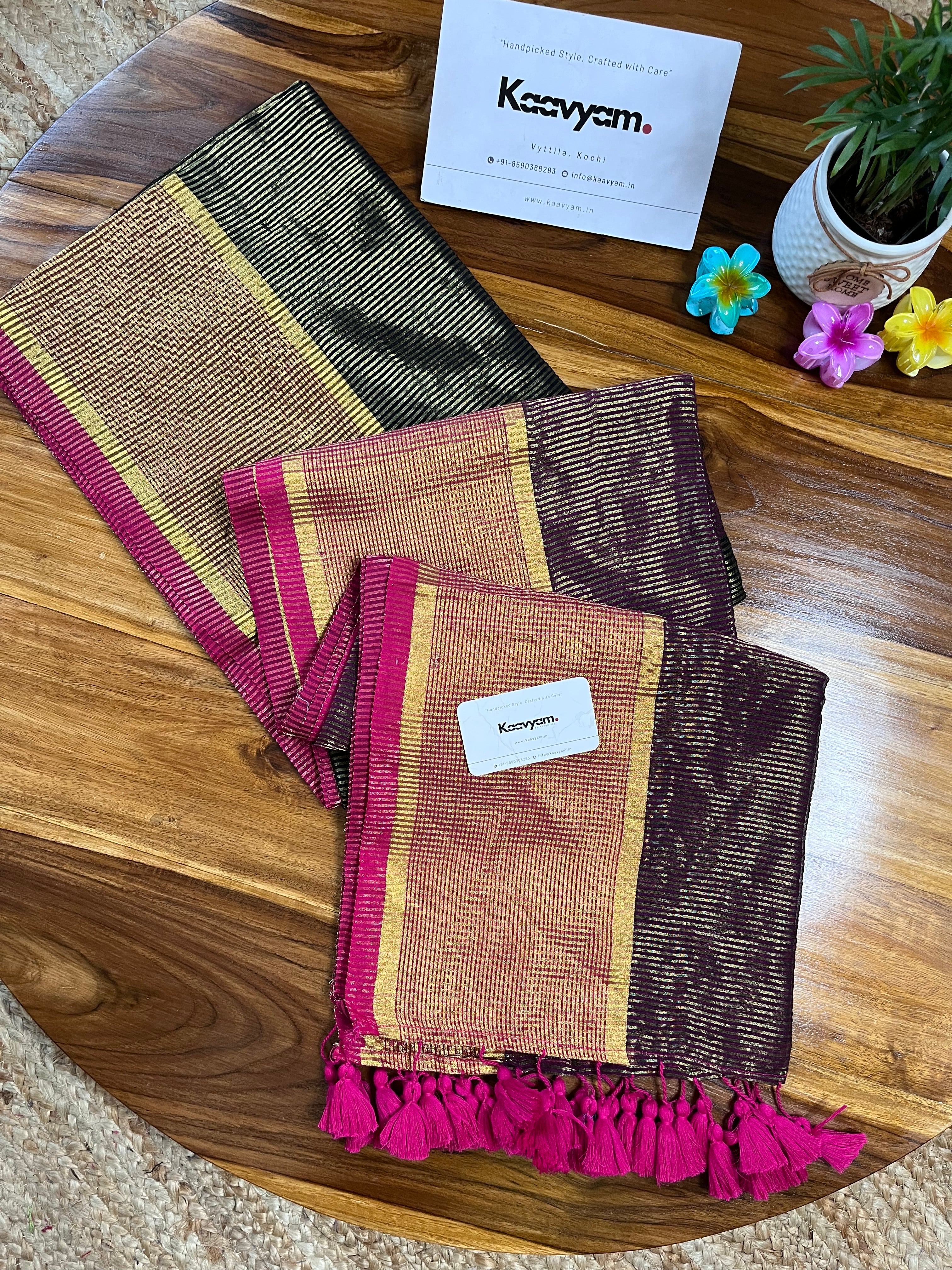 Contrast Pallu Mul Cotton Saree