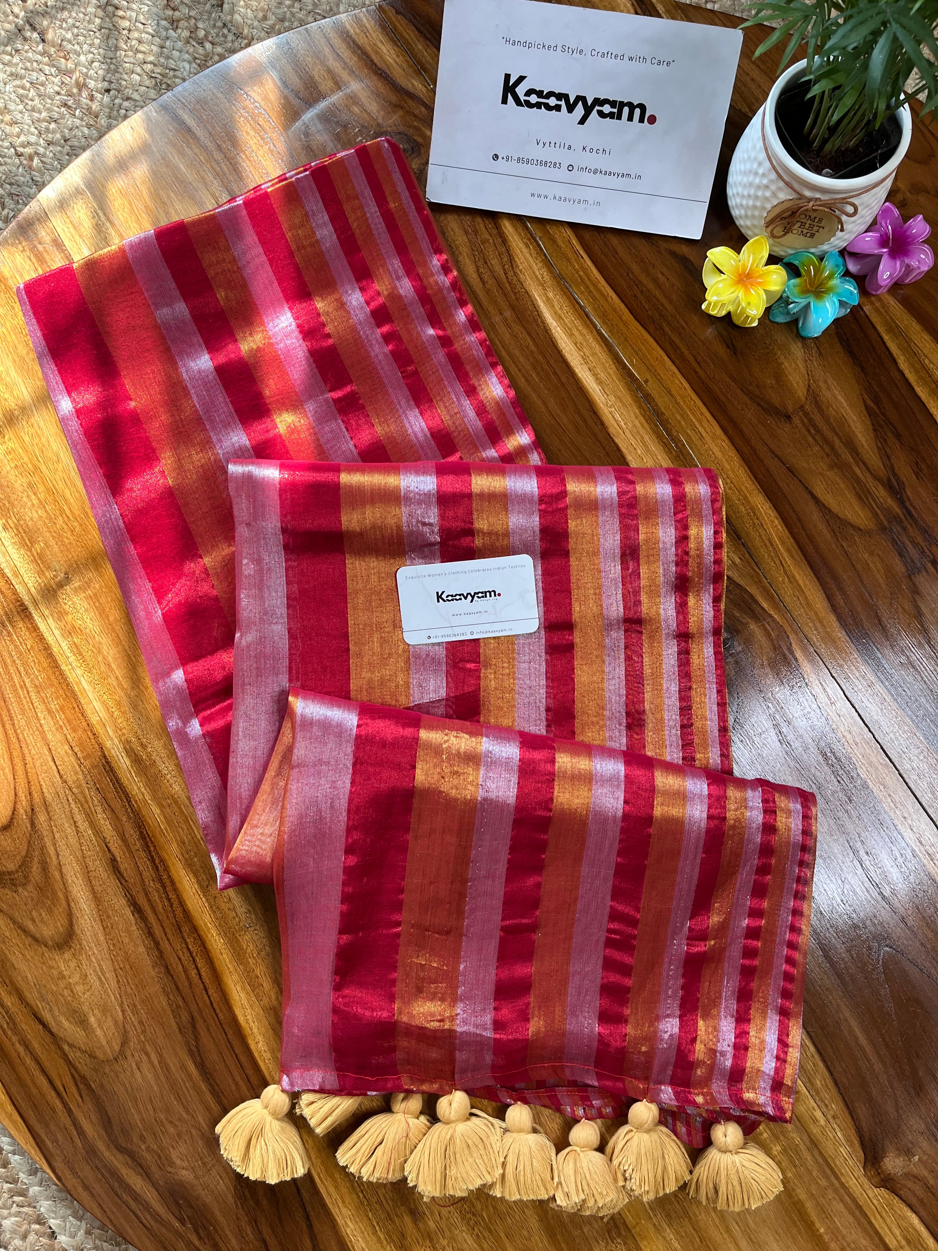 Raaga Stripes Tissue Silk Saree