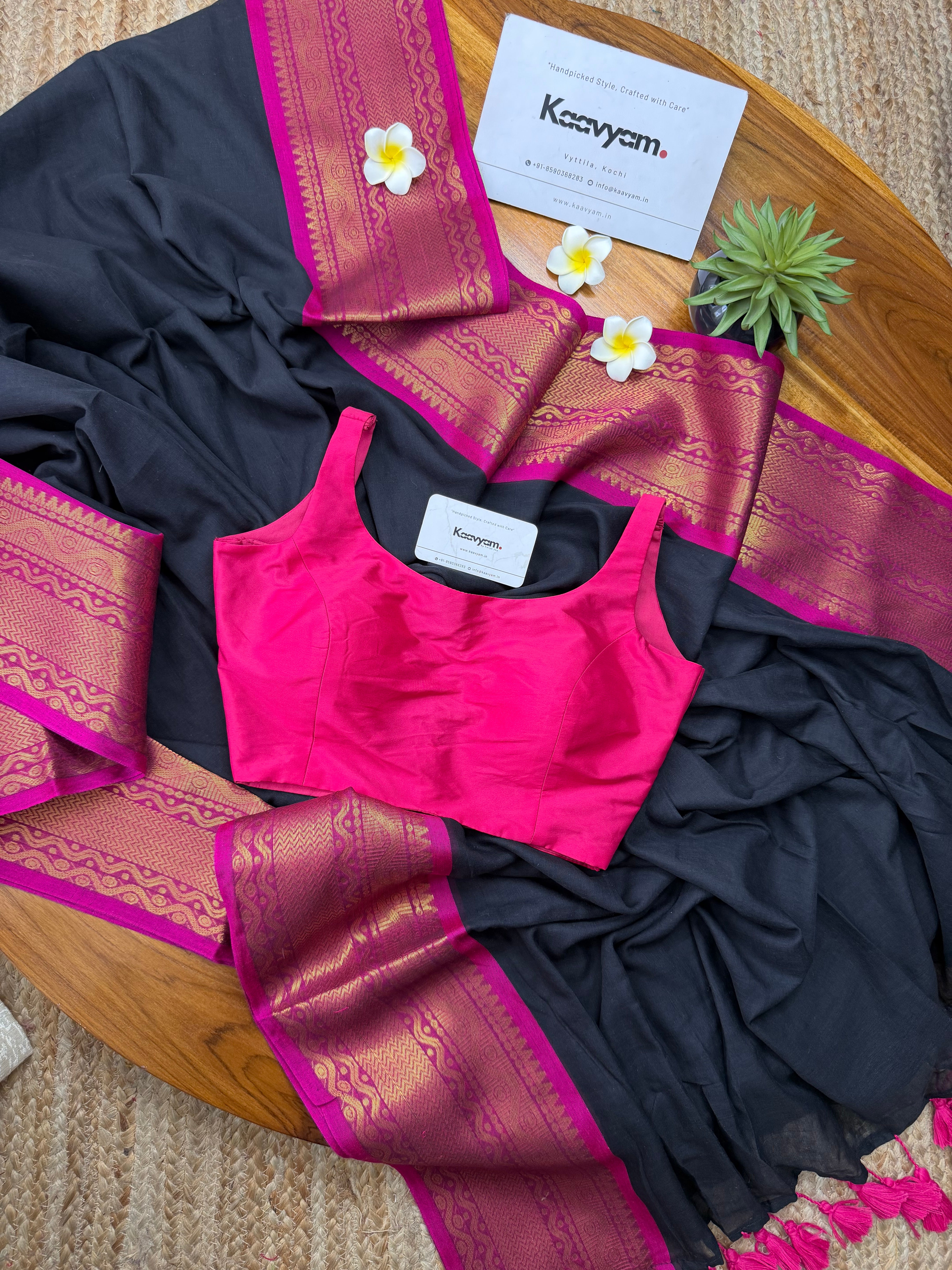 Nila Kanchi Mul Cotton Saree