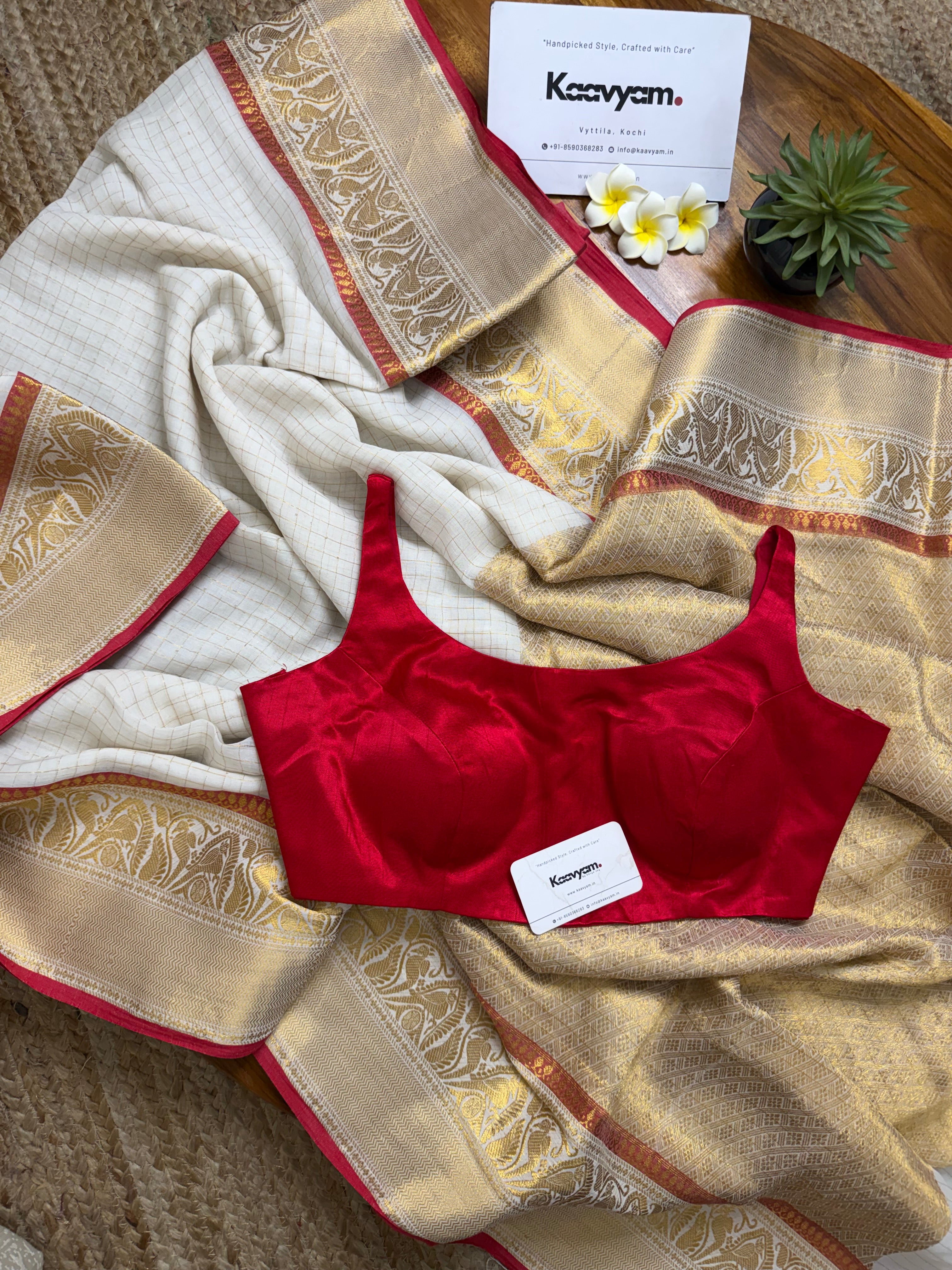 Sindhoora Checks Kanchi Saree