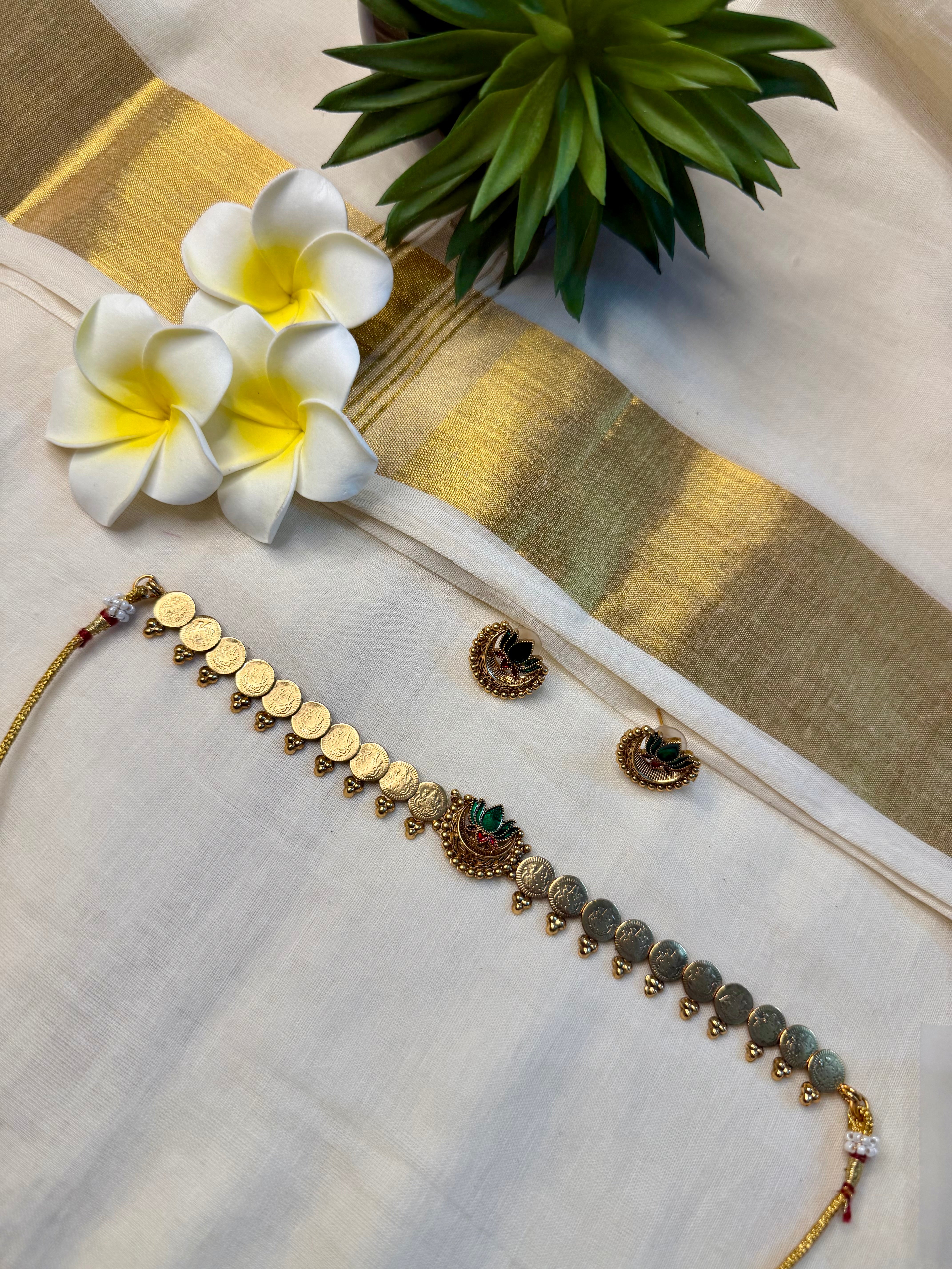 Coin Lotus Chandra Choker