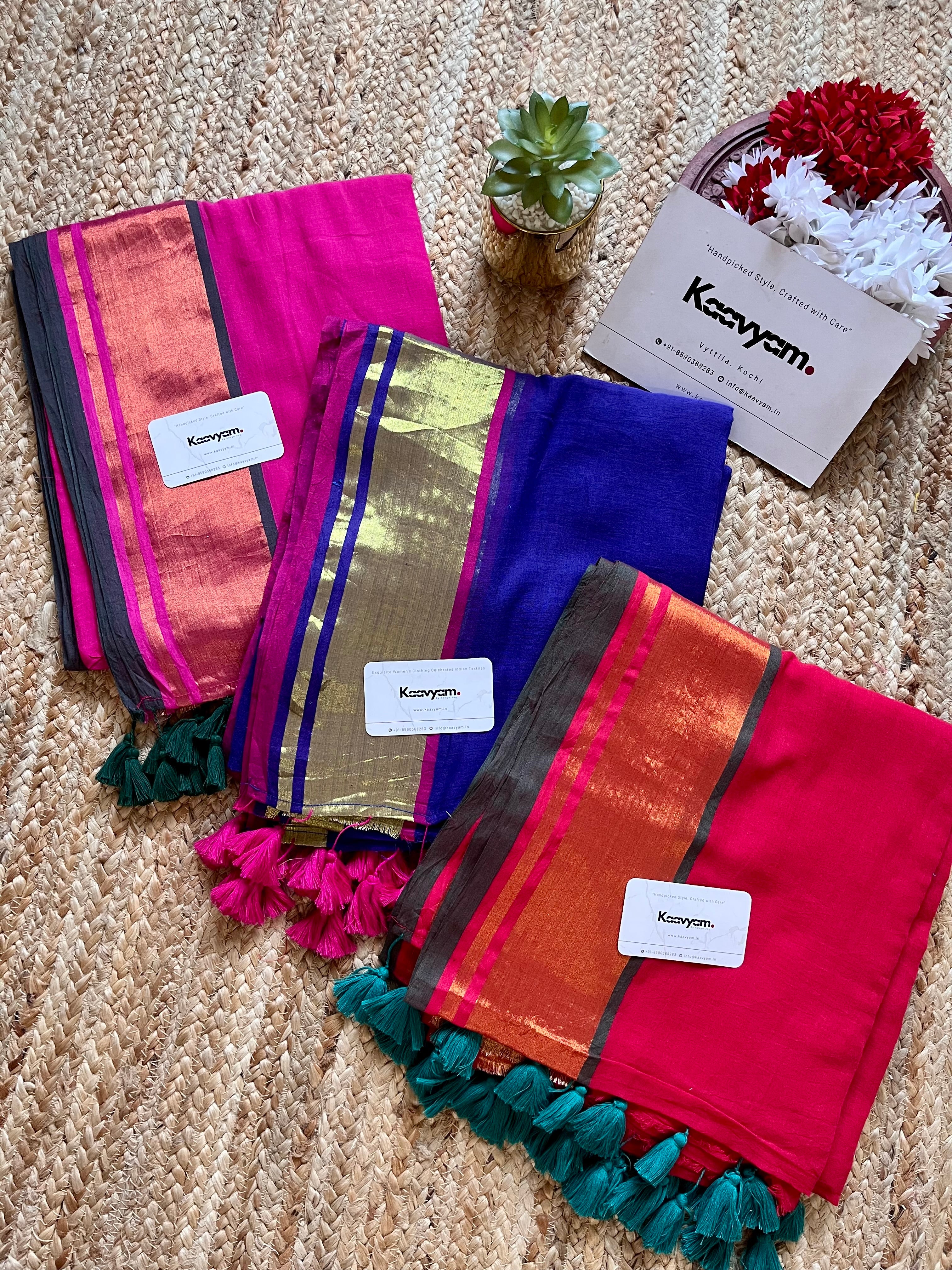 Mul Cotton Kara & Kasav Saree