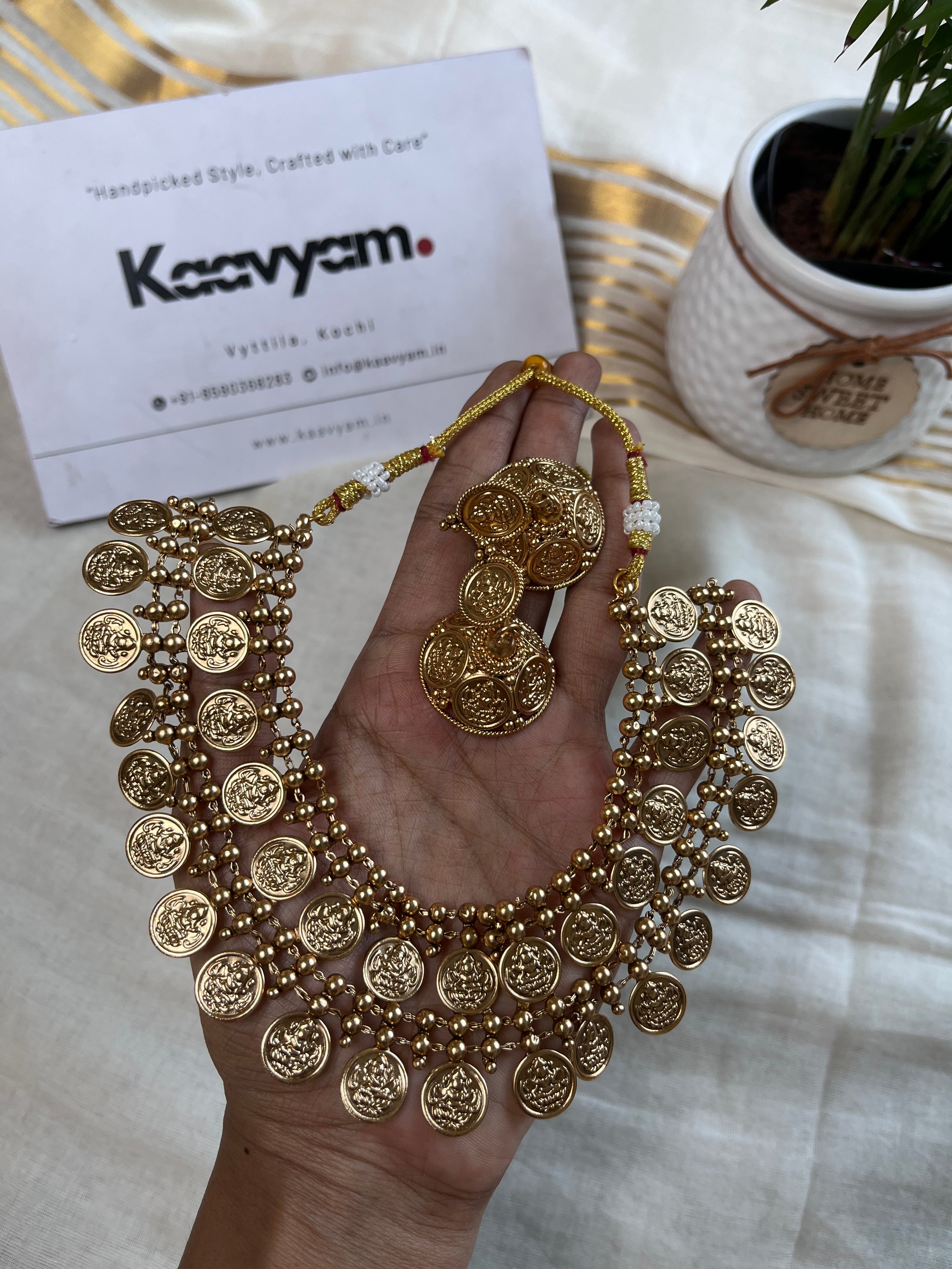 Layer Coin Neckpiece & Earrings