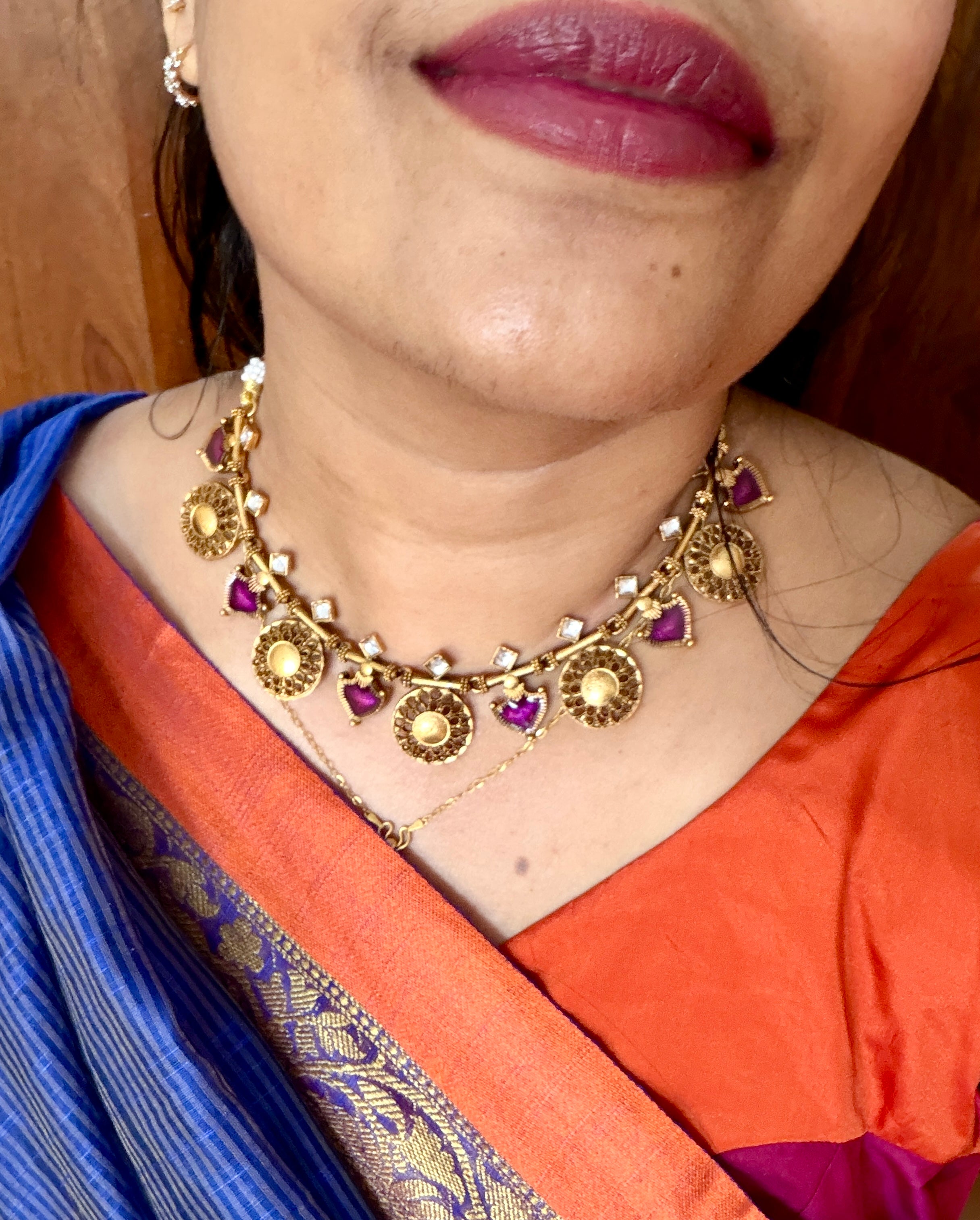 Temple Heritage Drop Necklace