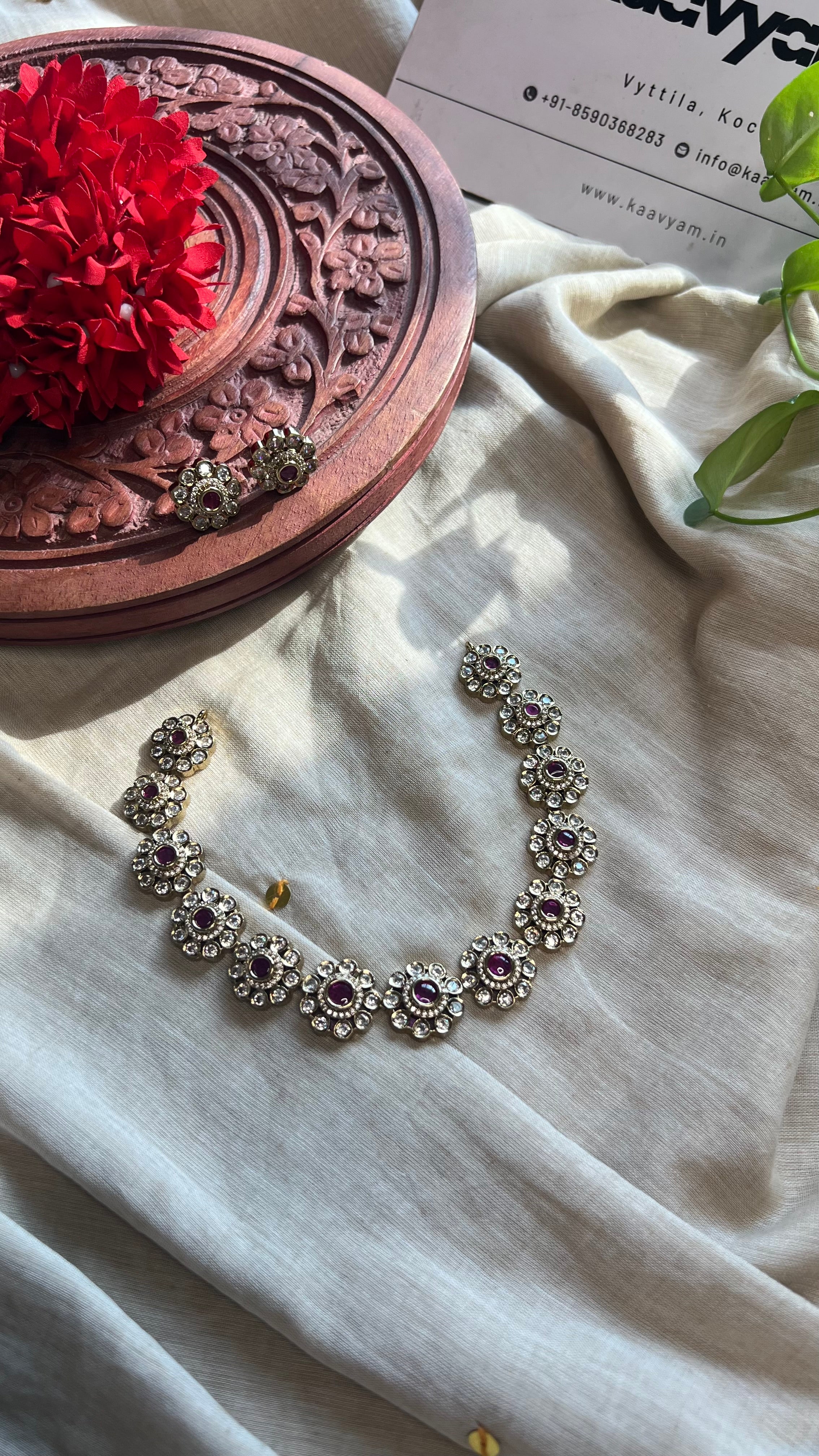 Antique Flower Necklace