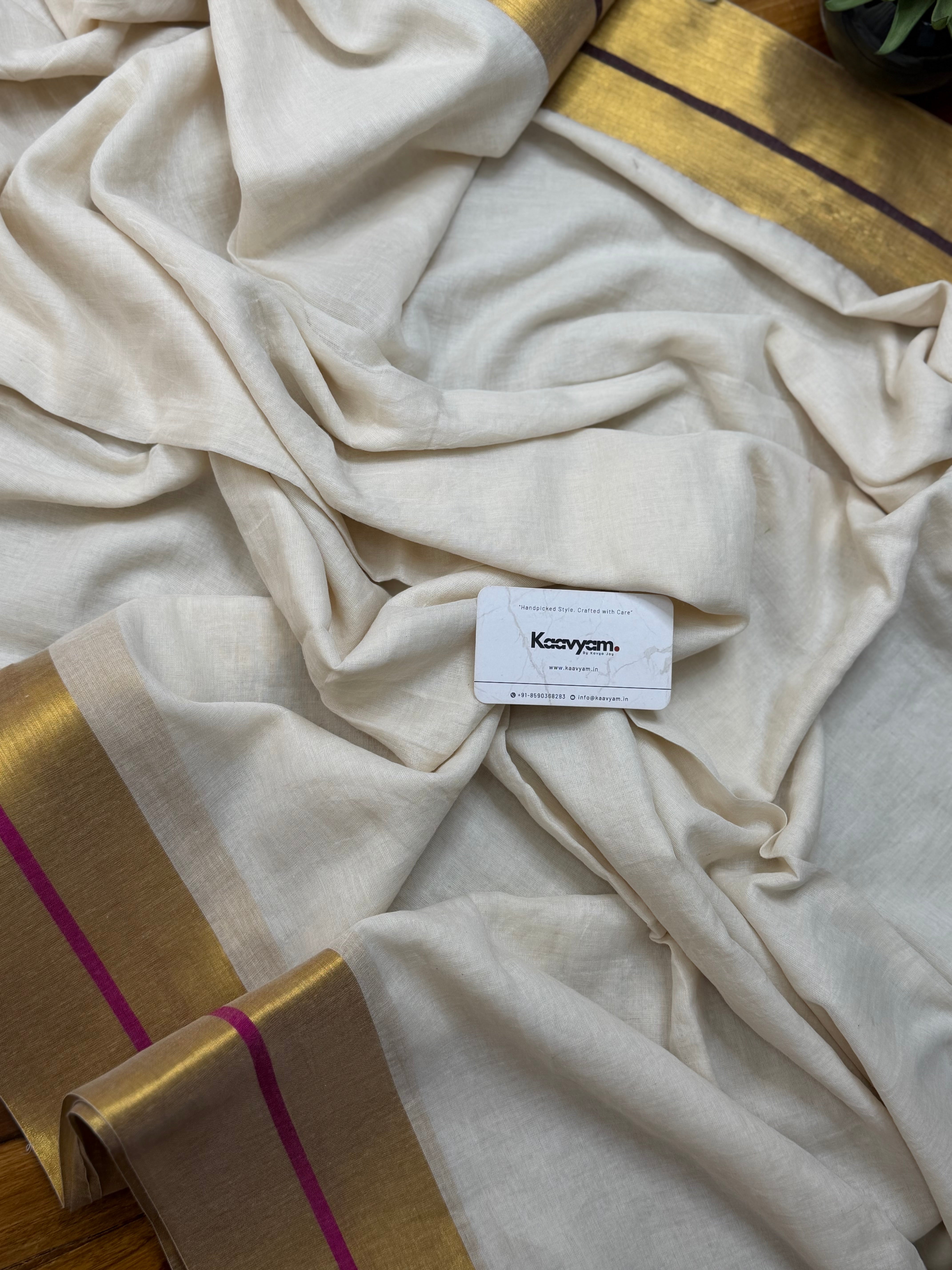 Nool Kasav Mul Cotton Saree