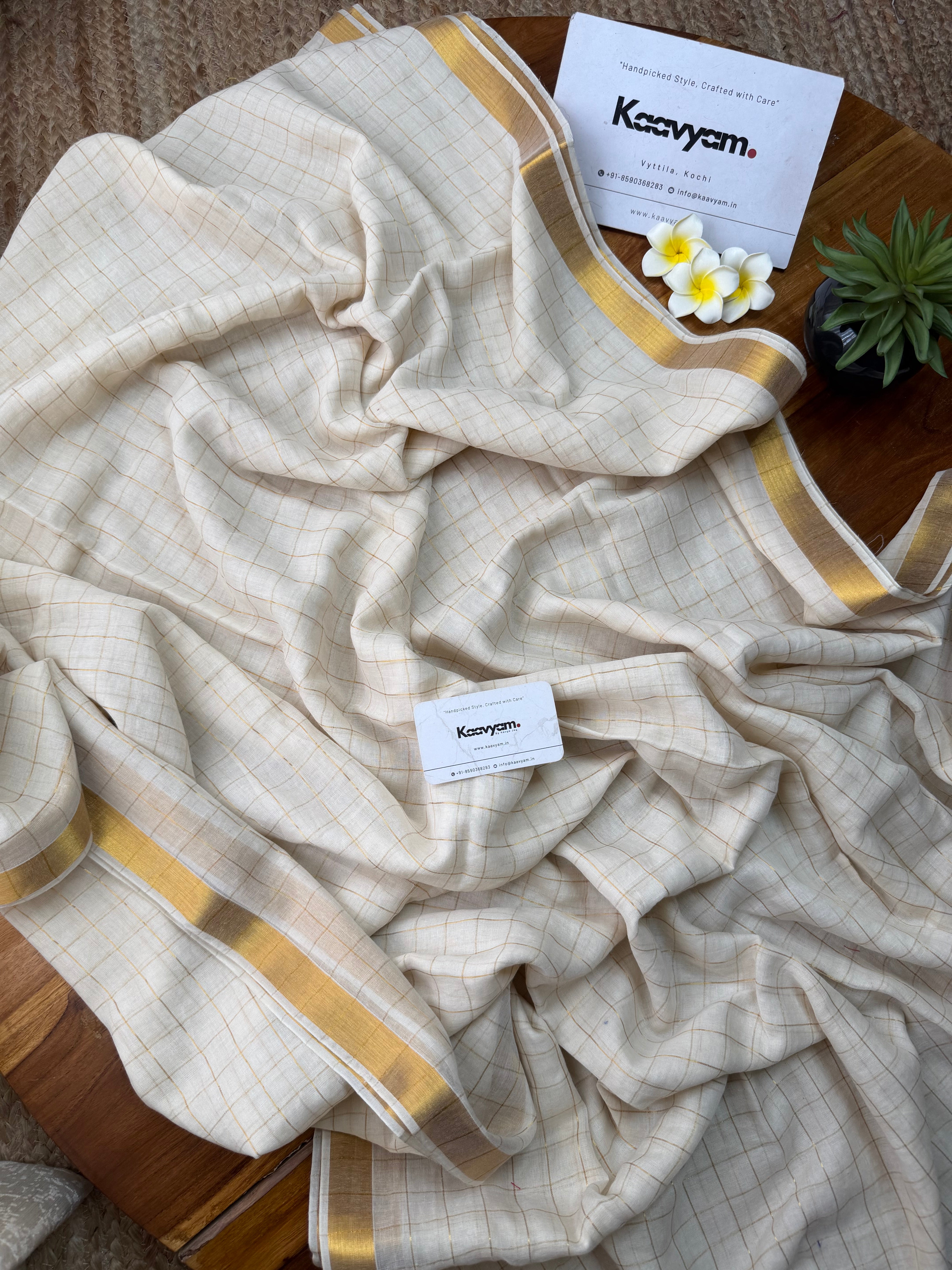 Nila Kattam Mul Cotton Saree