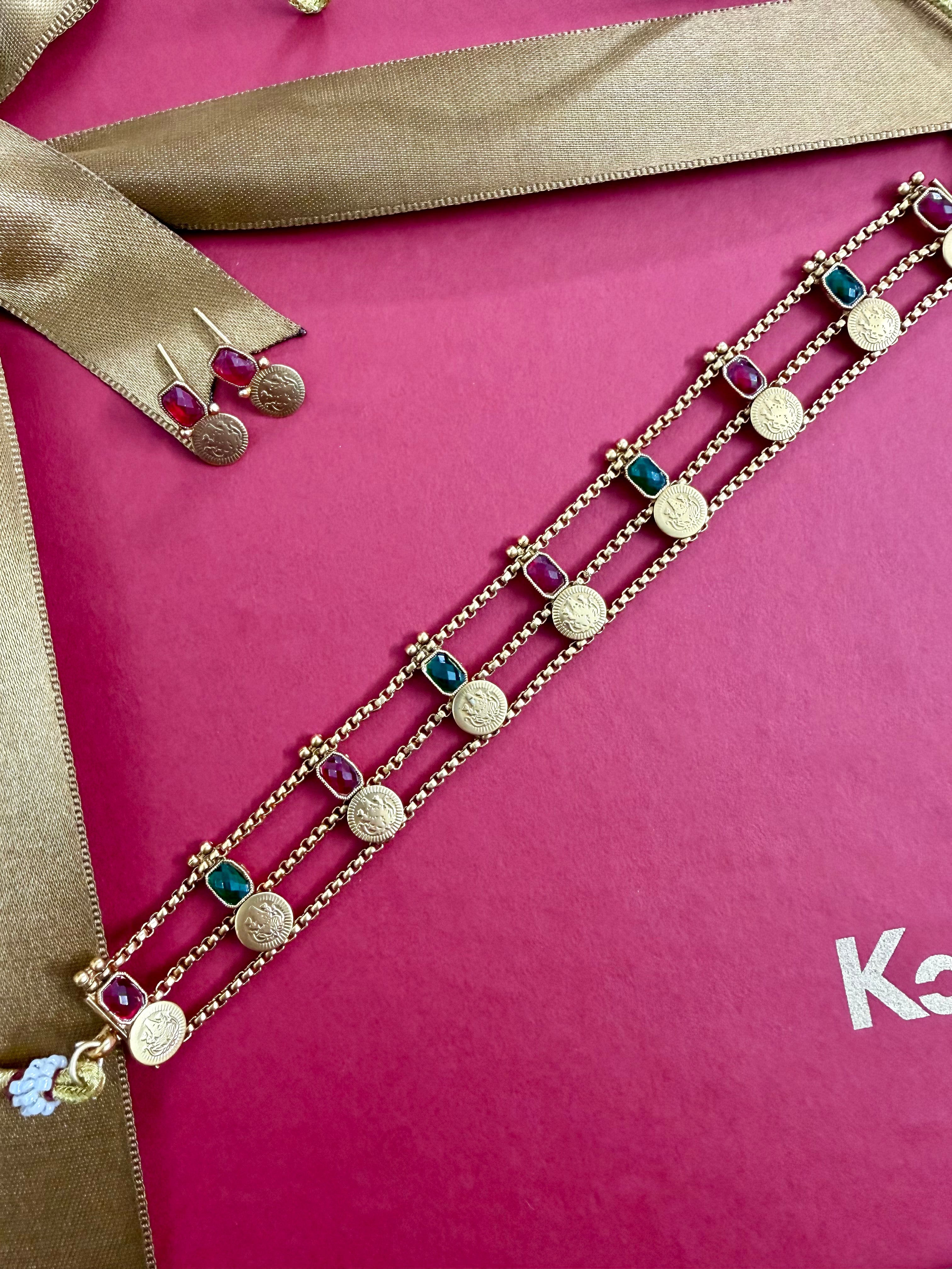 Tri Layer Coin Choker