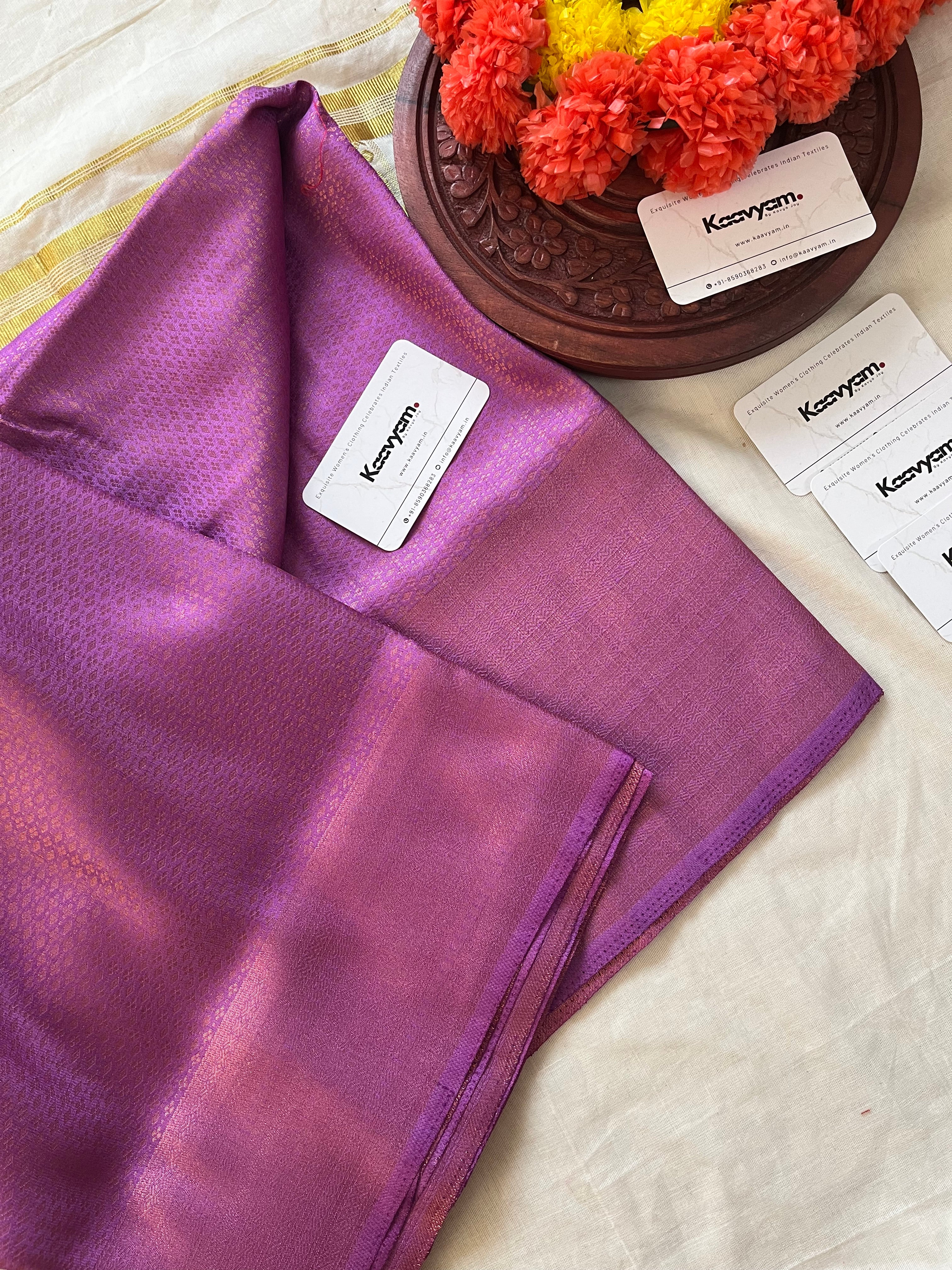 Dark Lavender Kuberappattu Saree