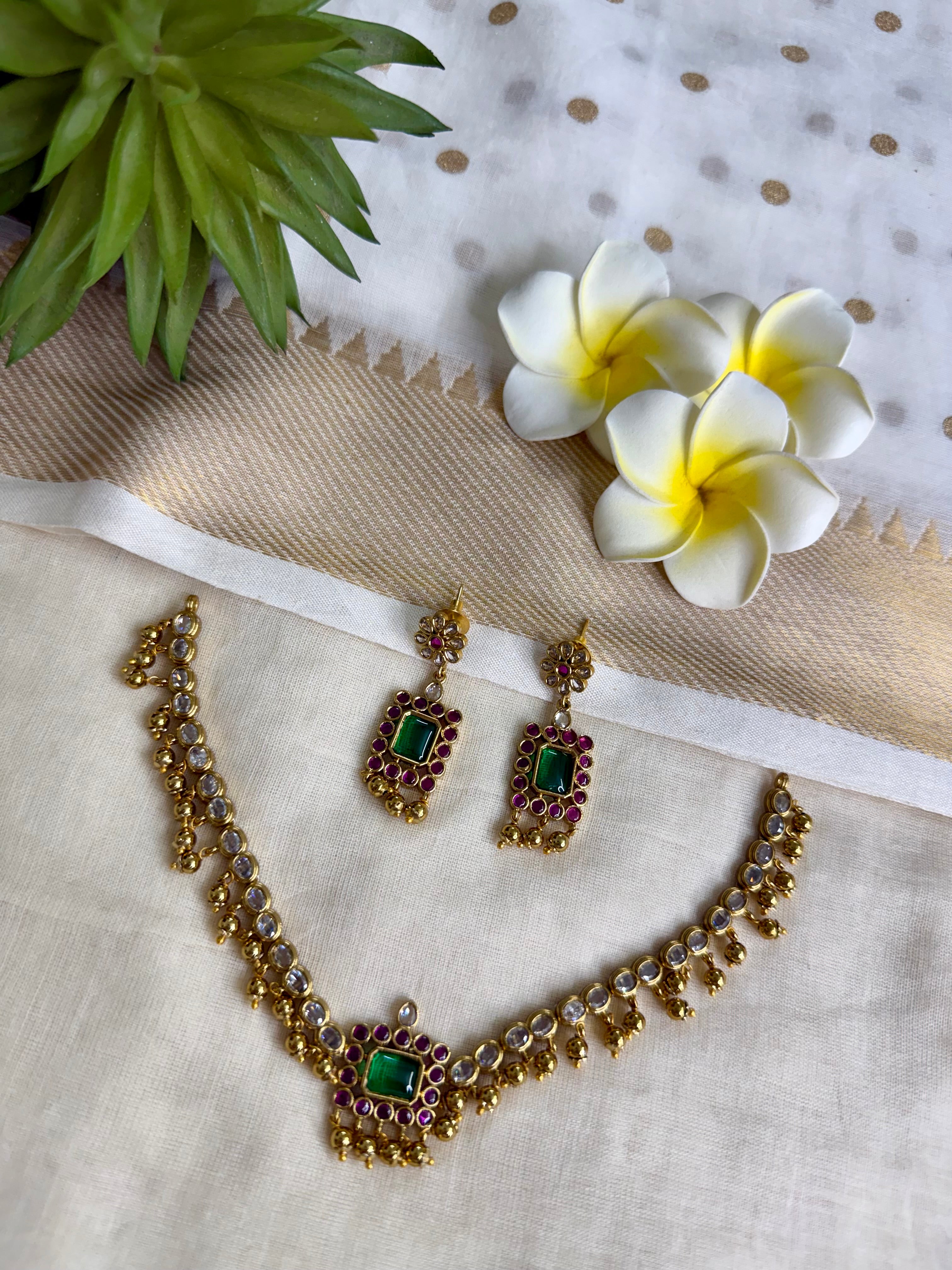 Square Stone Necklace