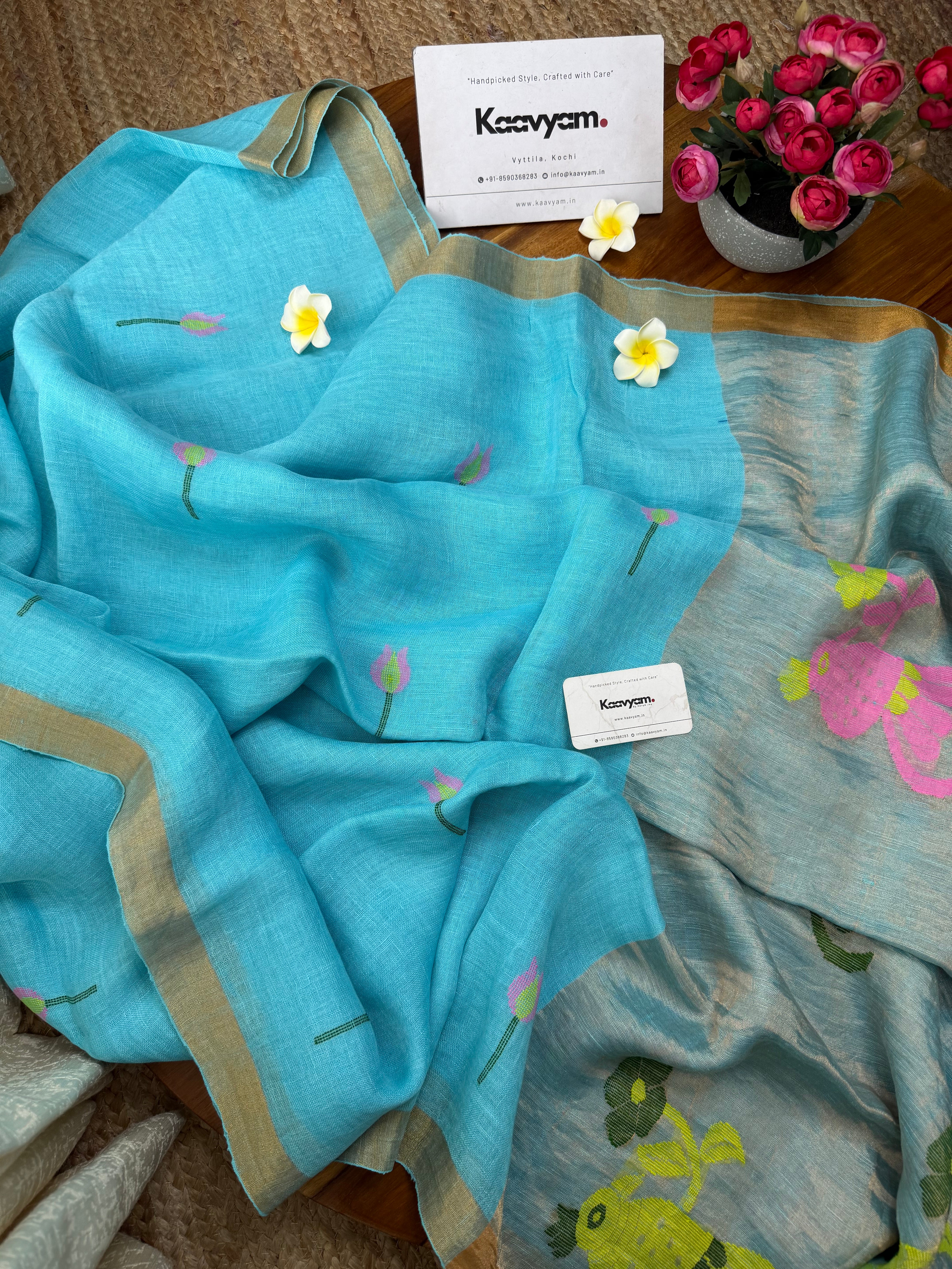 Tulipara Linen Tissue Saree