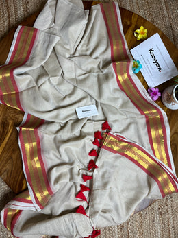 Kerala Kasav & Kara Set Saree - MANKA