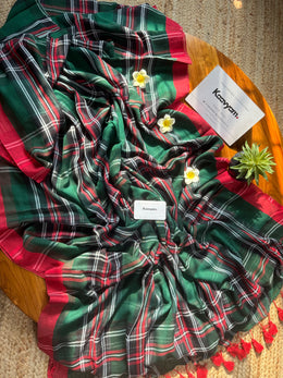 Urban Plaid Check Saree