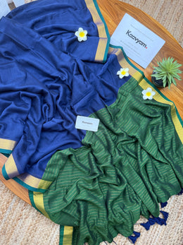 Sunset Blue Saree