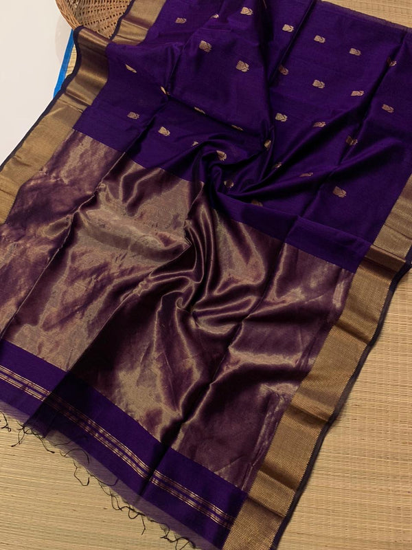 Maheshwari Handloom Zari Butta Saree