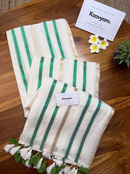 Paddy Kasav Mul Cotton Saree