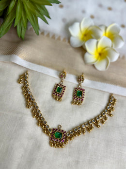 Square Stone Necklace