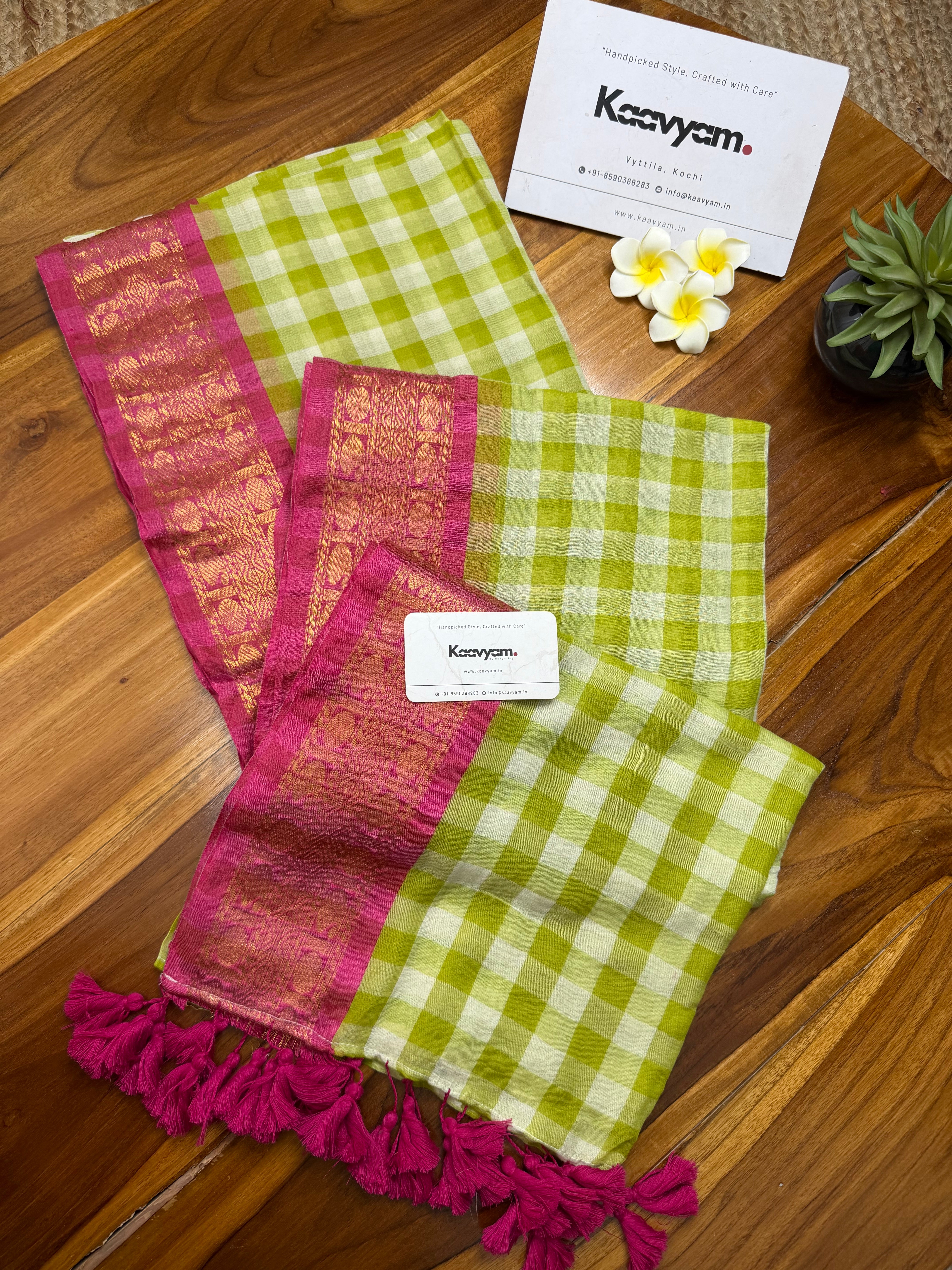 Padma Check  Kanchi Saree
