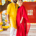 Nayanthara's  Red Lace Saree