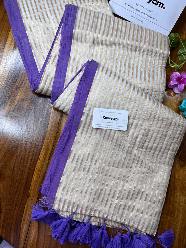 Stripes Tissue Silk Saree - MANKA