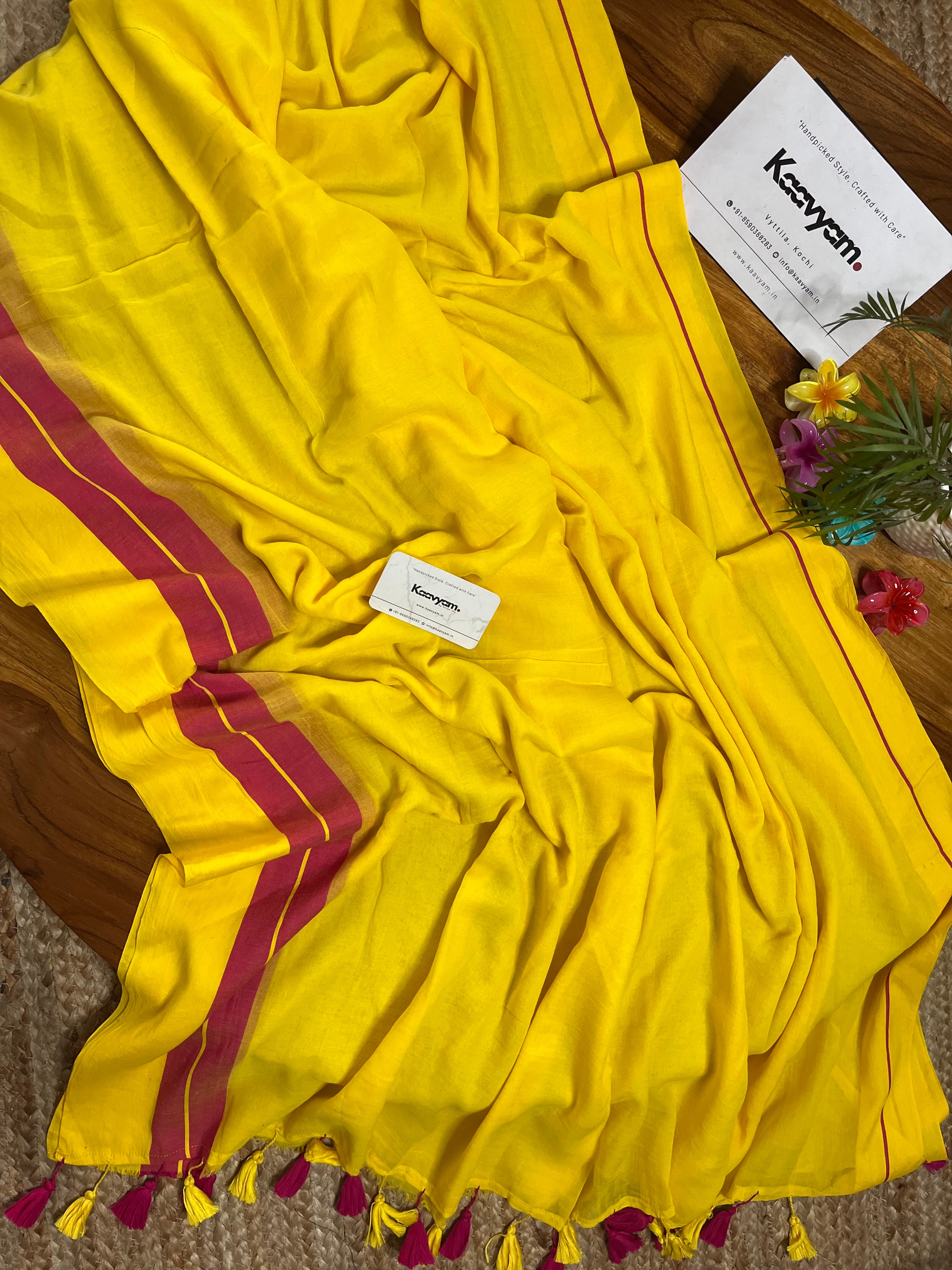 Manjal Mul Cotton Saree