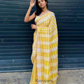 Mango Mosaic Mul Cotton Saree