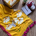 Tamara Hand painted Mul cotton Saree