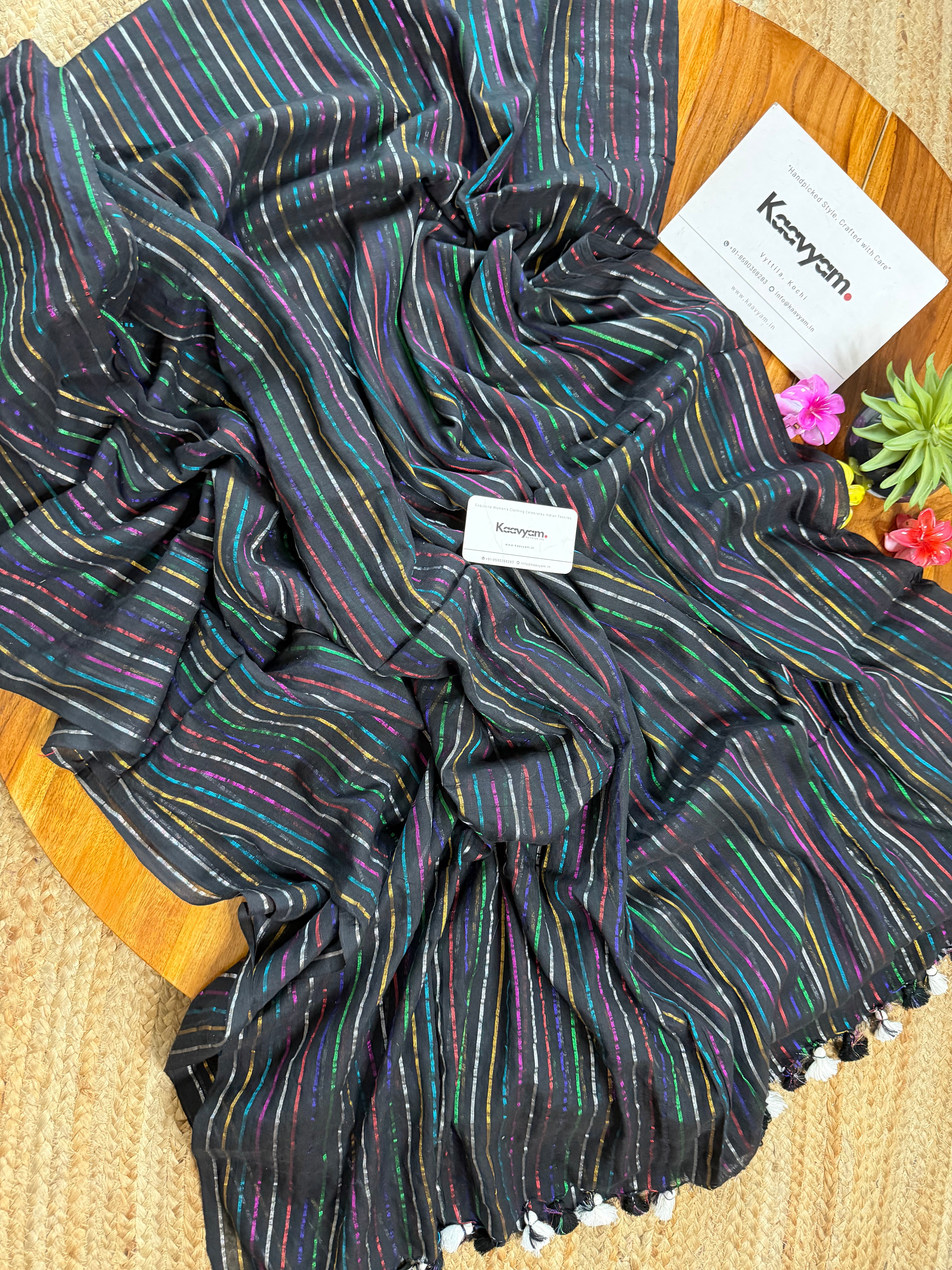 Minimal Stripes Mul Cotton Saree