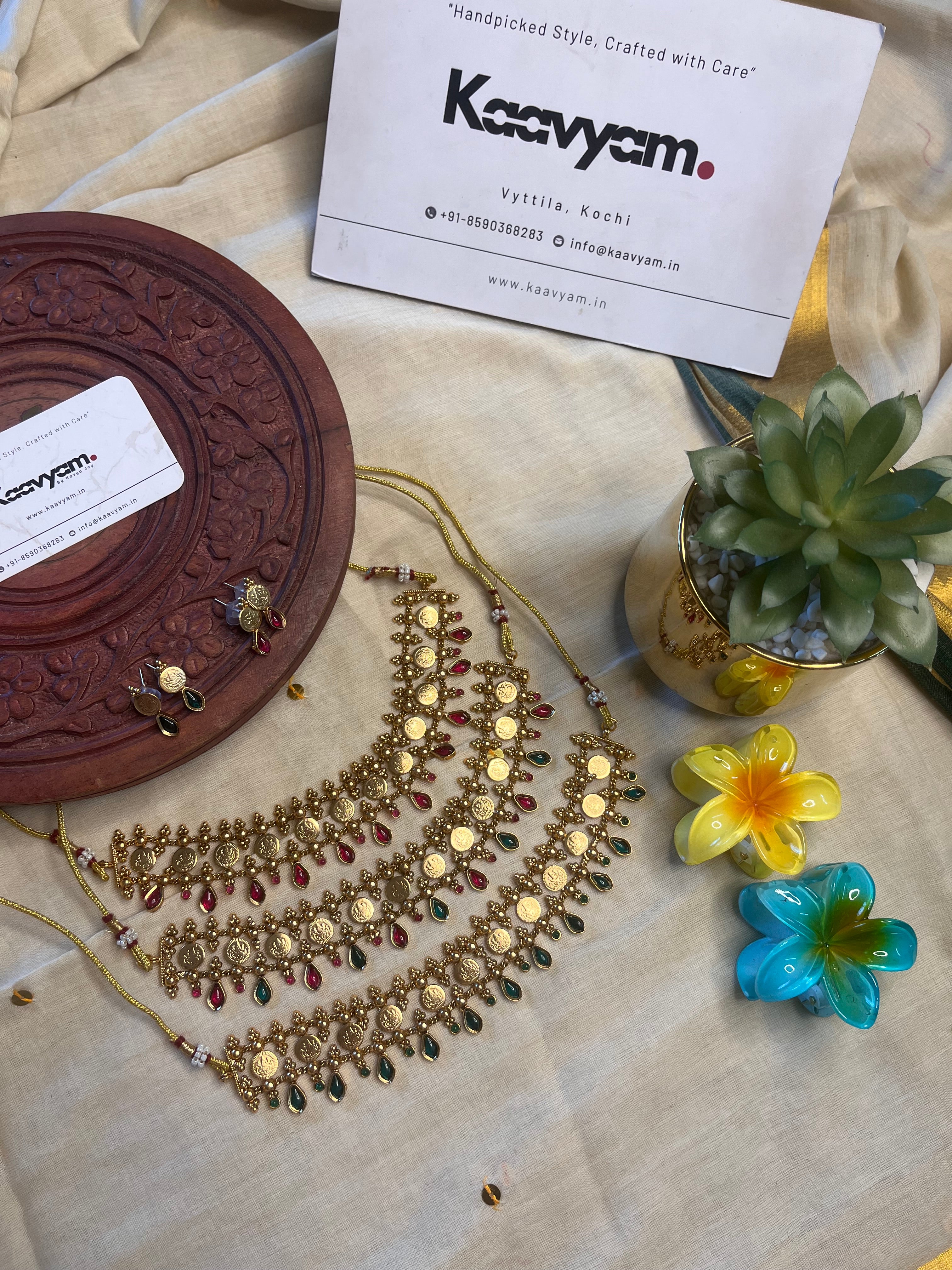 Coin Layer Choker & Earrings