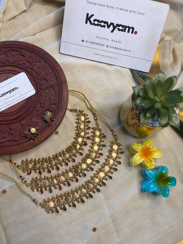 Coin Layer Choker & Earrings
