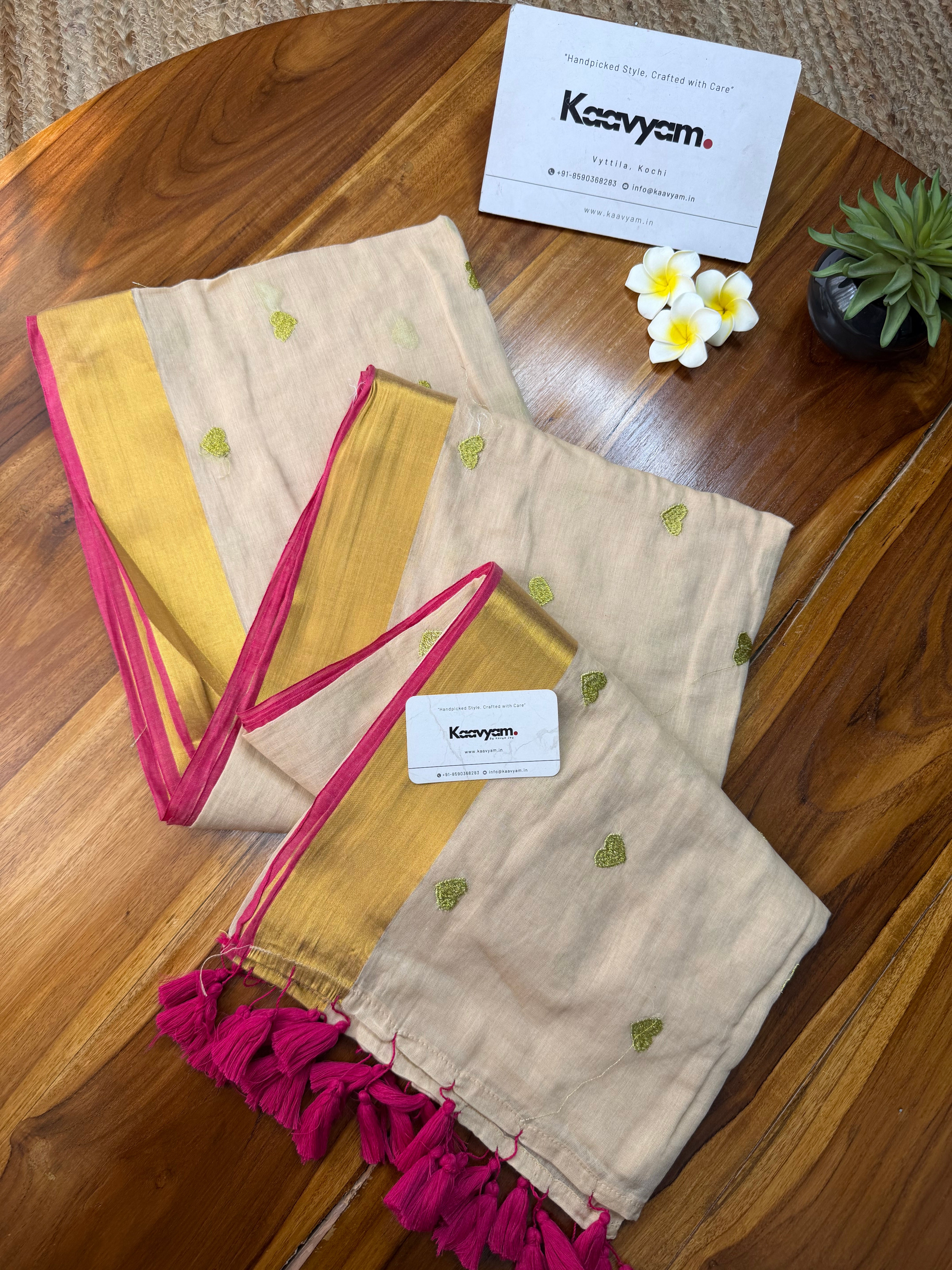 Golden Heart Kasav & Kara Saree